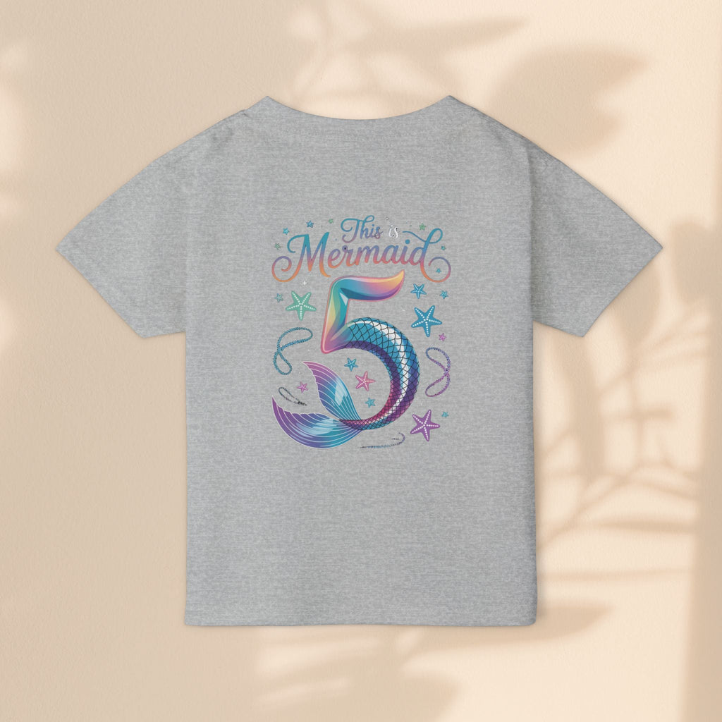 5 year old Mermaid Birthday Toddler T-shirt, Magical Mermaid Tee