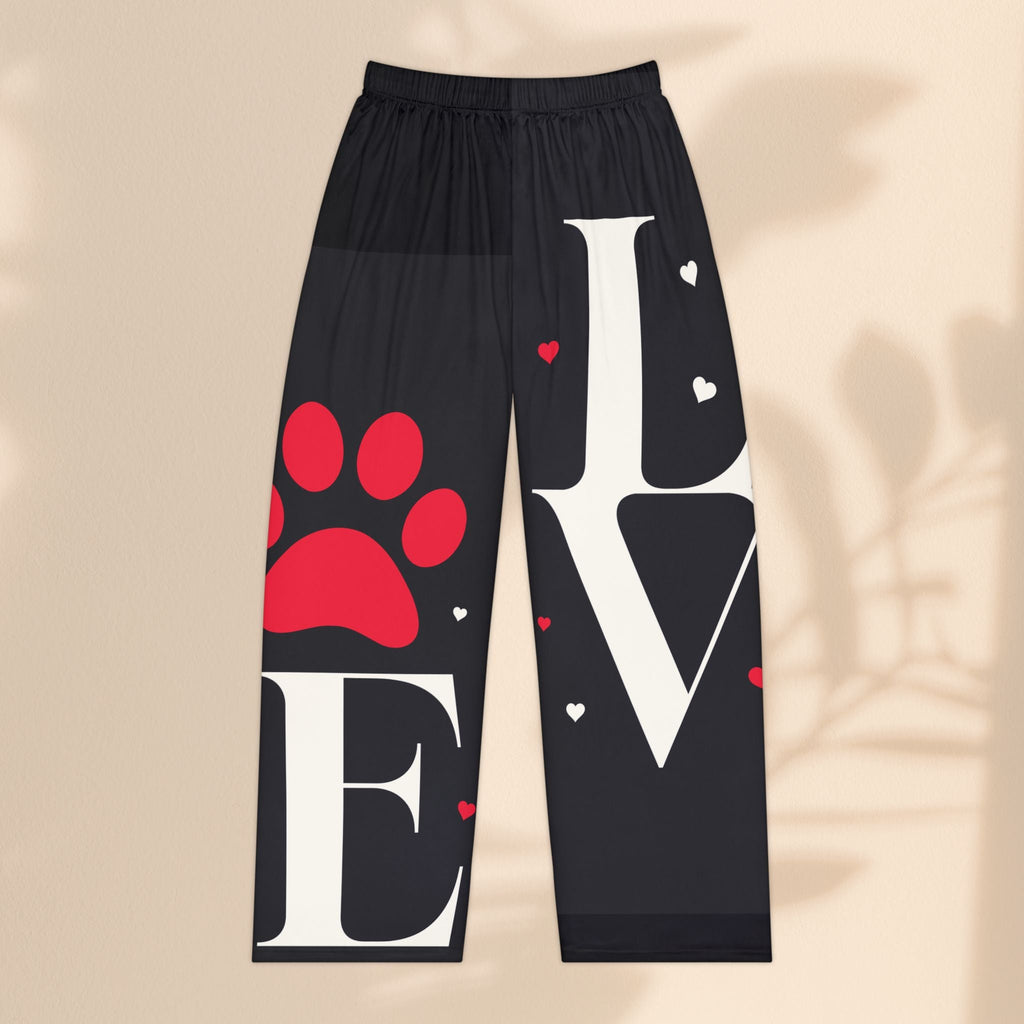 Cozy 'Love' Women's Pajama Pants, Perfect for Pet Lovers, Sleepwear, Relaxation, Gifts, Valentine's Day, Home Comfort