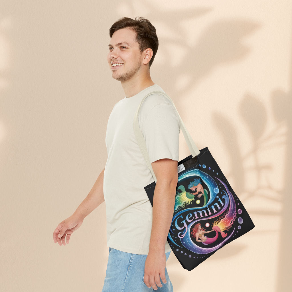Gemini Zodiac Tote Bag - Colorful Astrology Bag, Gift for Astrology Lovers, AOP Tote for Geminis, Horoscope Design, Birthday Gift