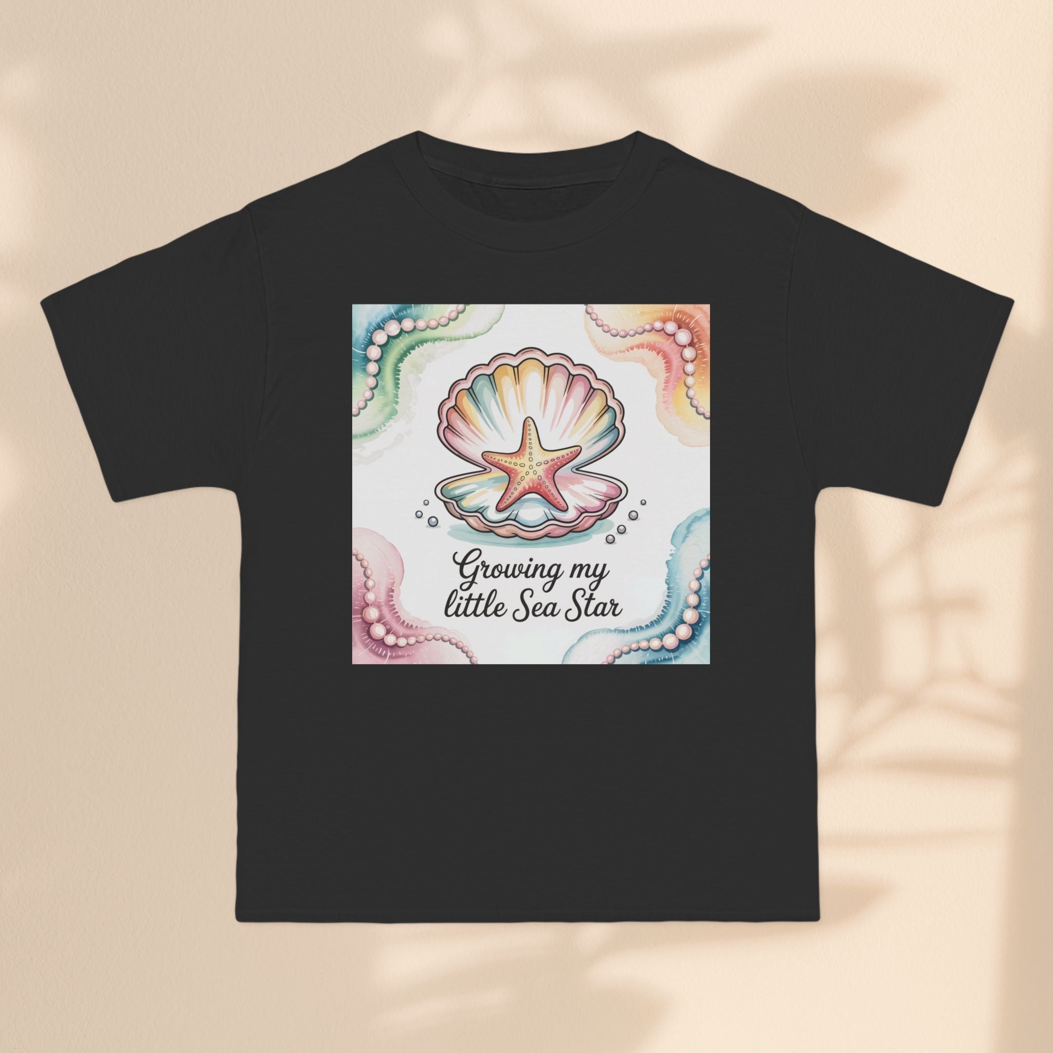 Ocean-Inspired Short-Sleeve T-Shirt - "Growing My Little Sea Star"