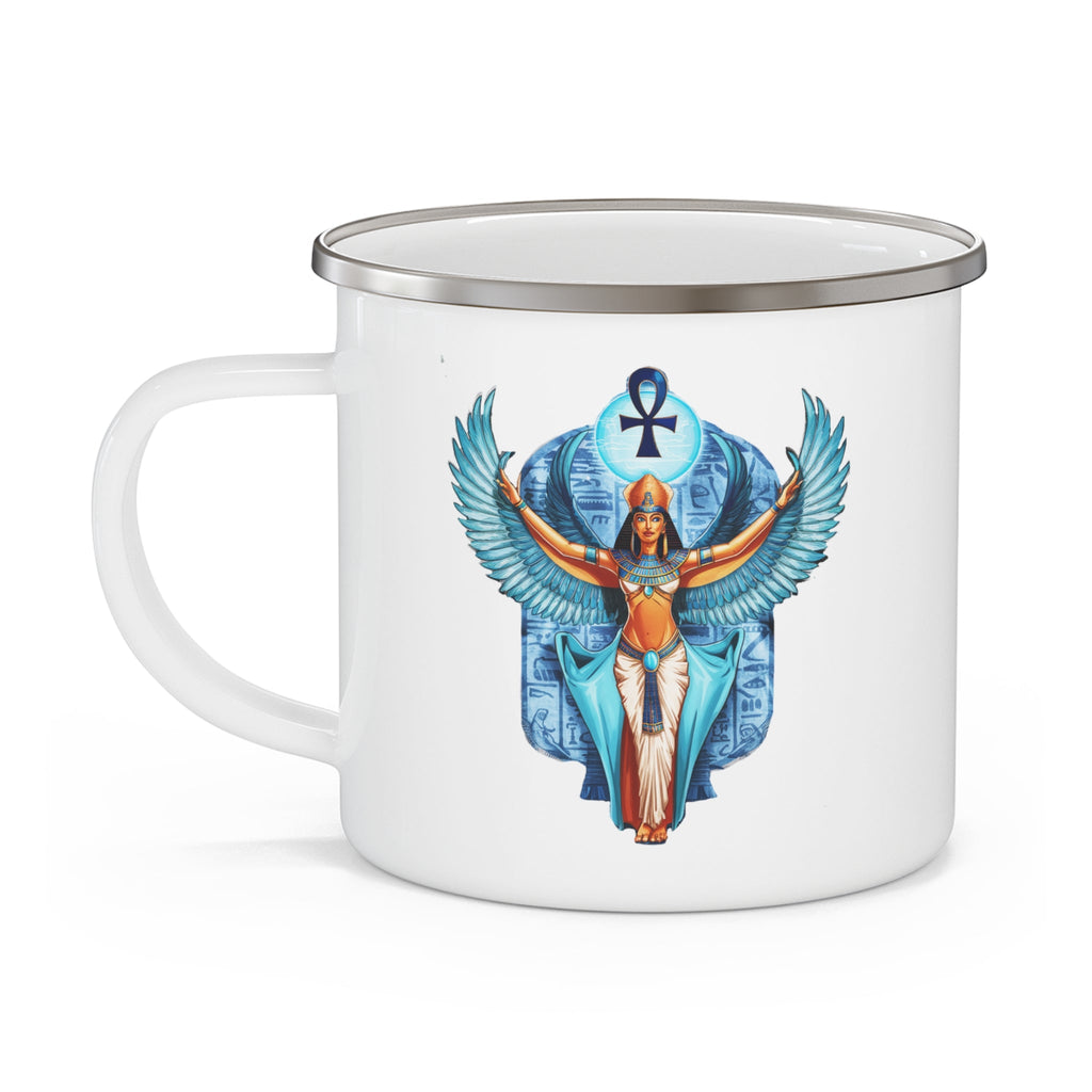 Isis Enamel Camping Mug – Spiritual Goddess Gift