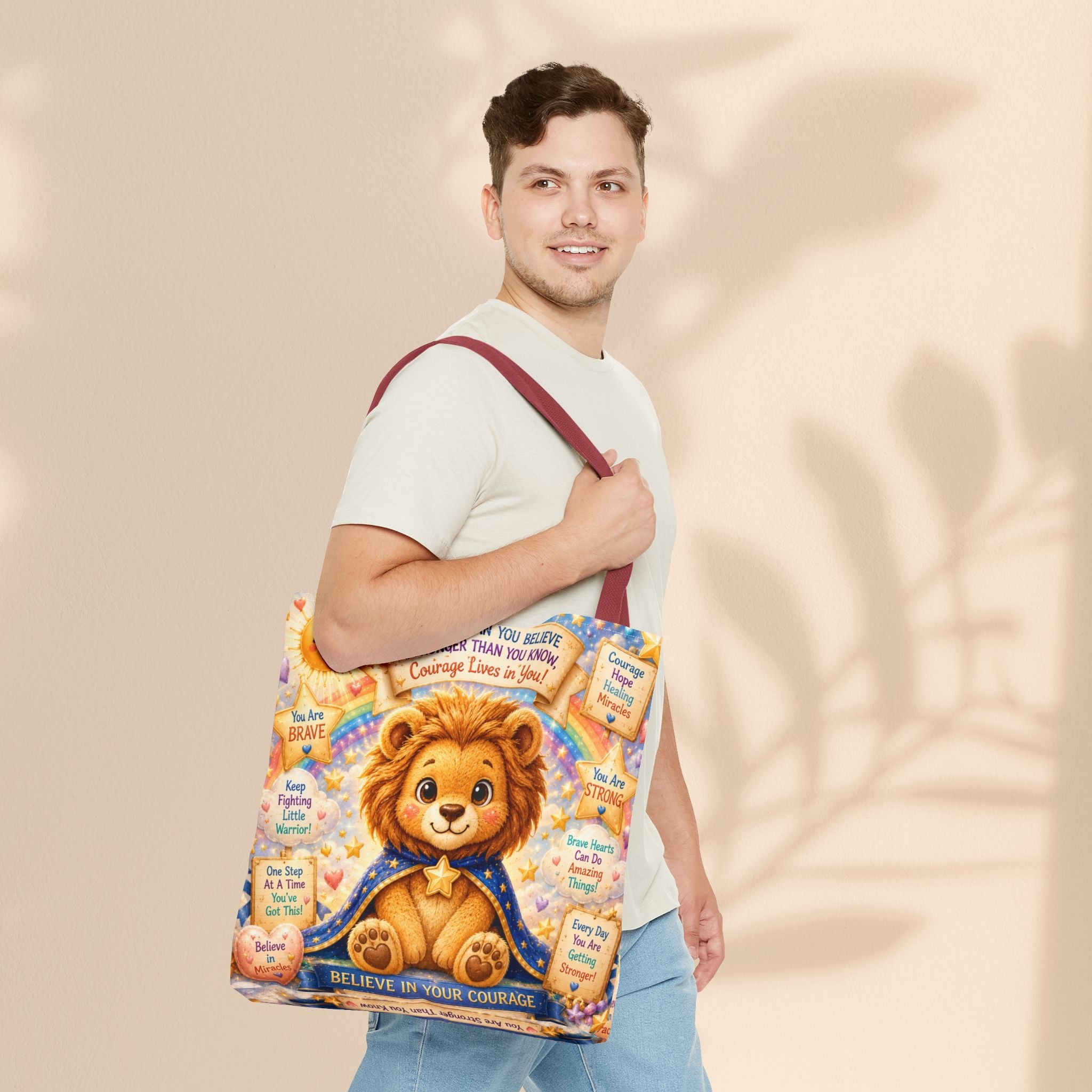 Cute Courage Lion Tote Bag | Brave Buddies™