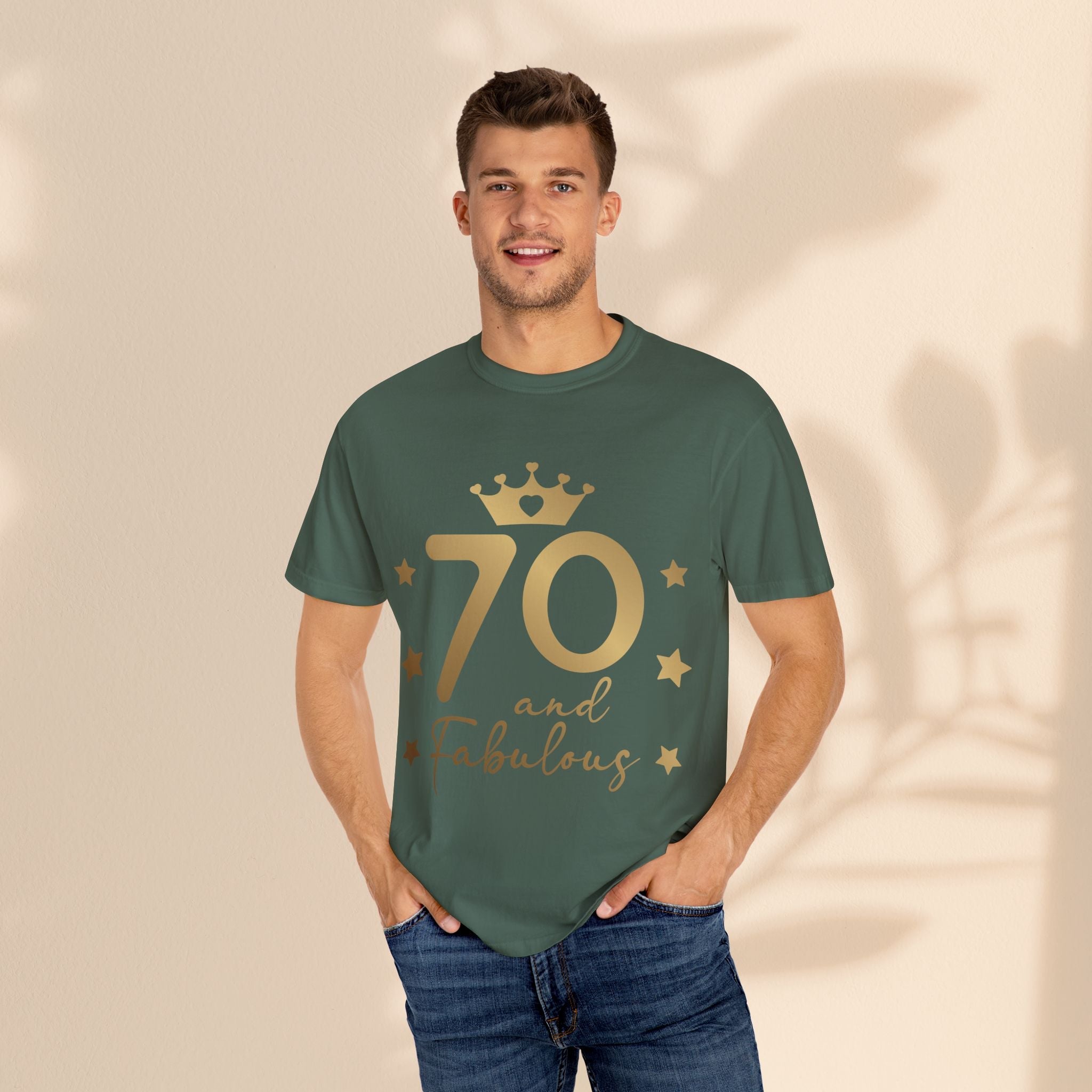 70 and Fabulous Unisex Garment-Dyed T-shirt | Birthday Celebration Tee, Gift for 70th Birthday, Vintage Style Shirt, Fun Party Wear, [...]