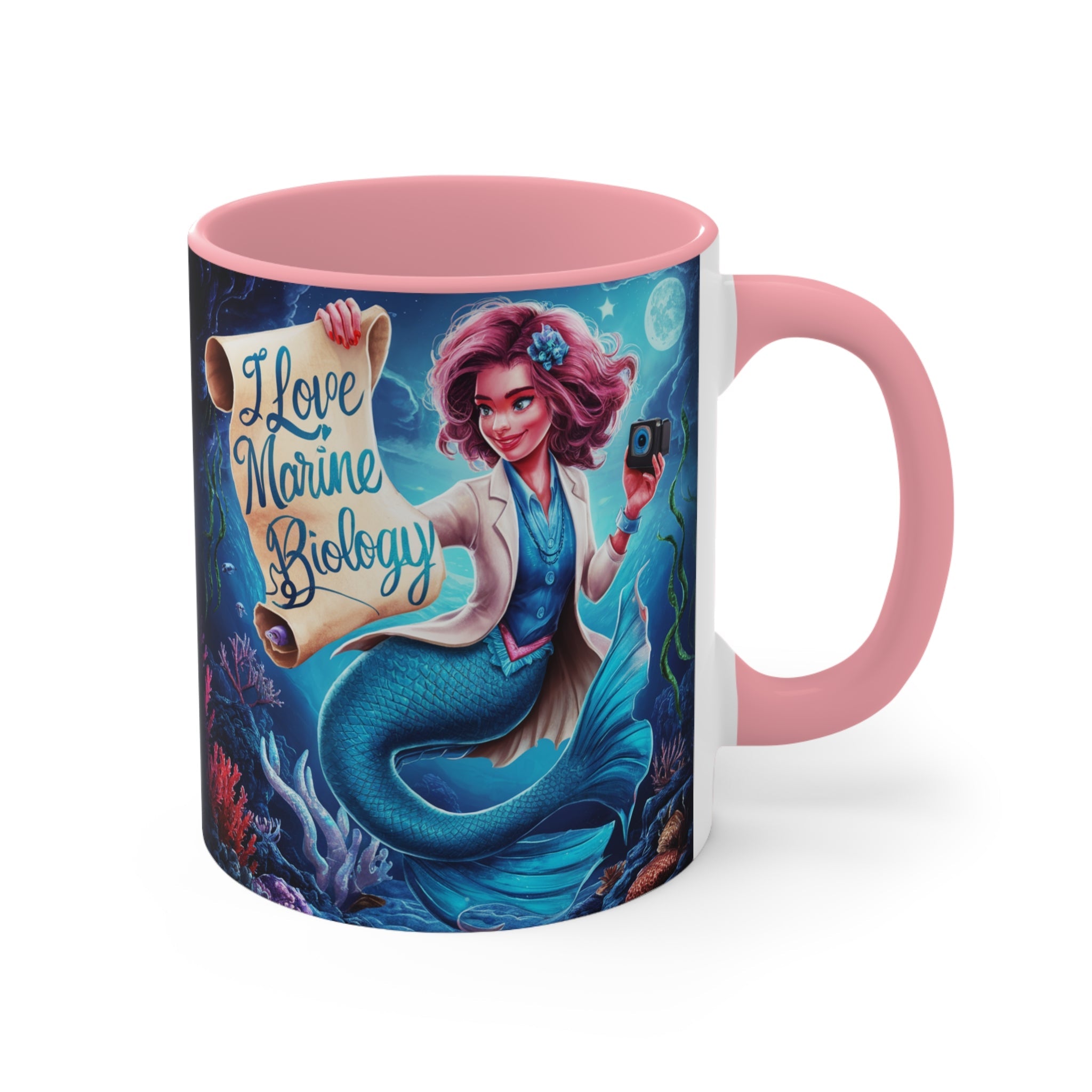 Love Marine Biology Accent Mug – Ocean Science Gift