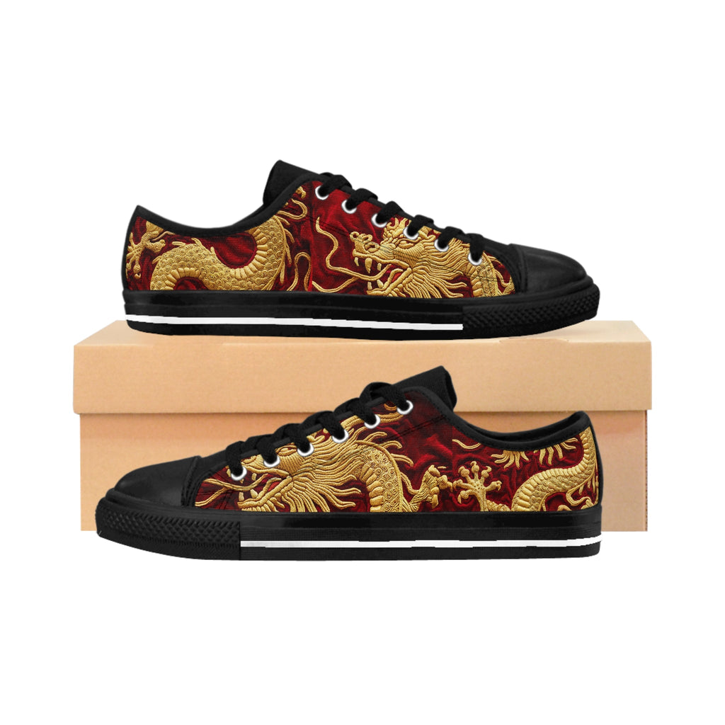 Golden Chinese Dragon Sneakers