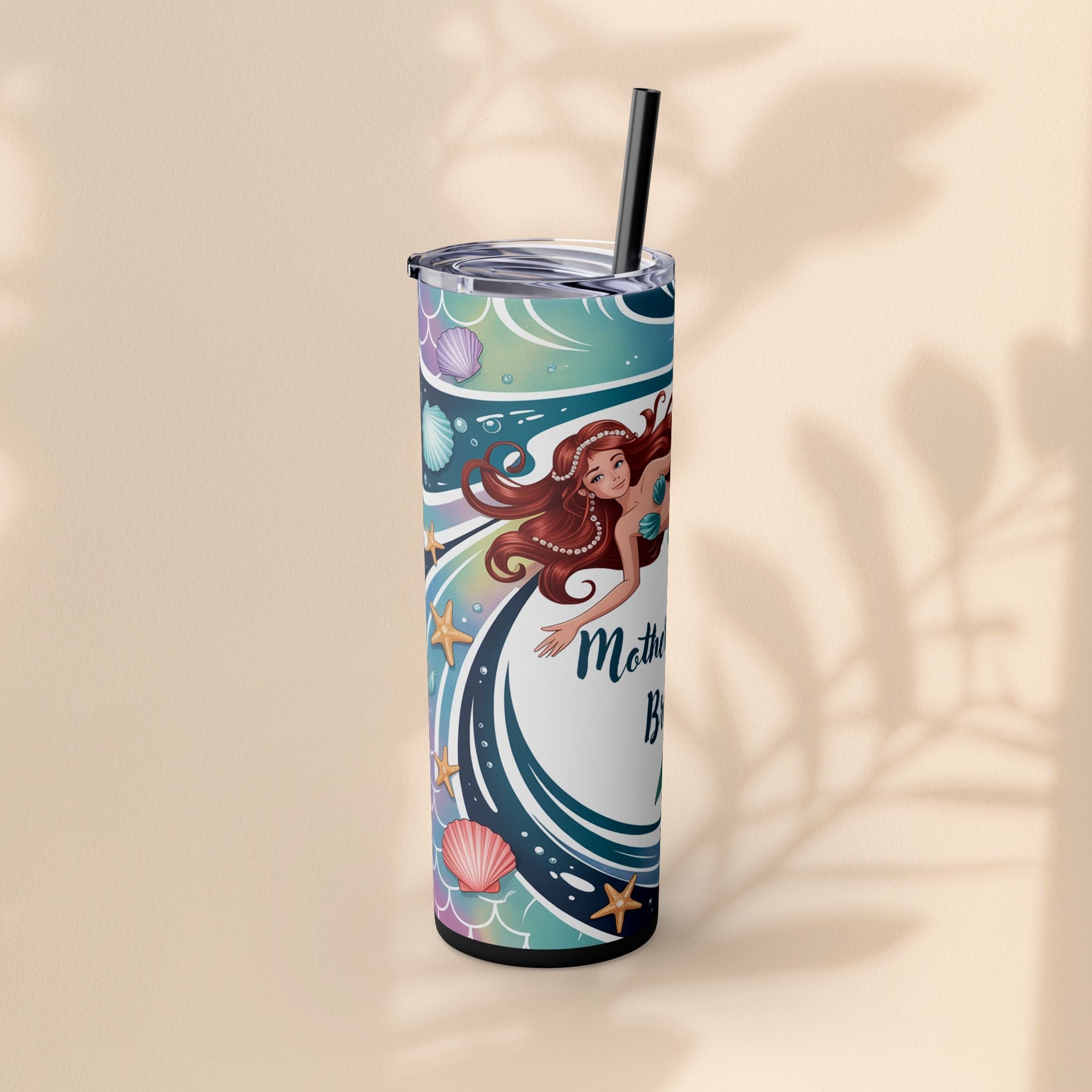 Mermaid Mother of the Bride Tumbler, 20oz Personalized Skinny Tumbler for Weddings, Bridal Party Favor, Nautical Gift Idea, [...]