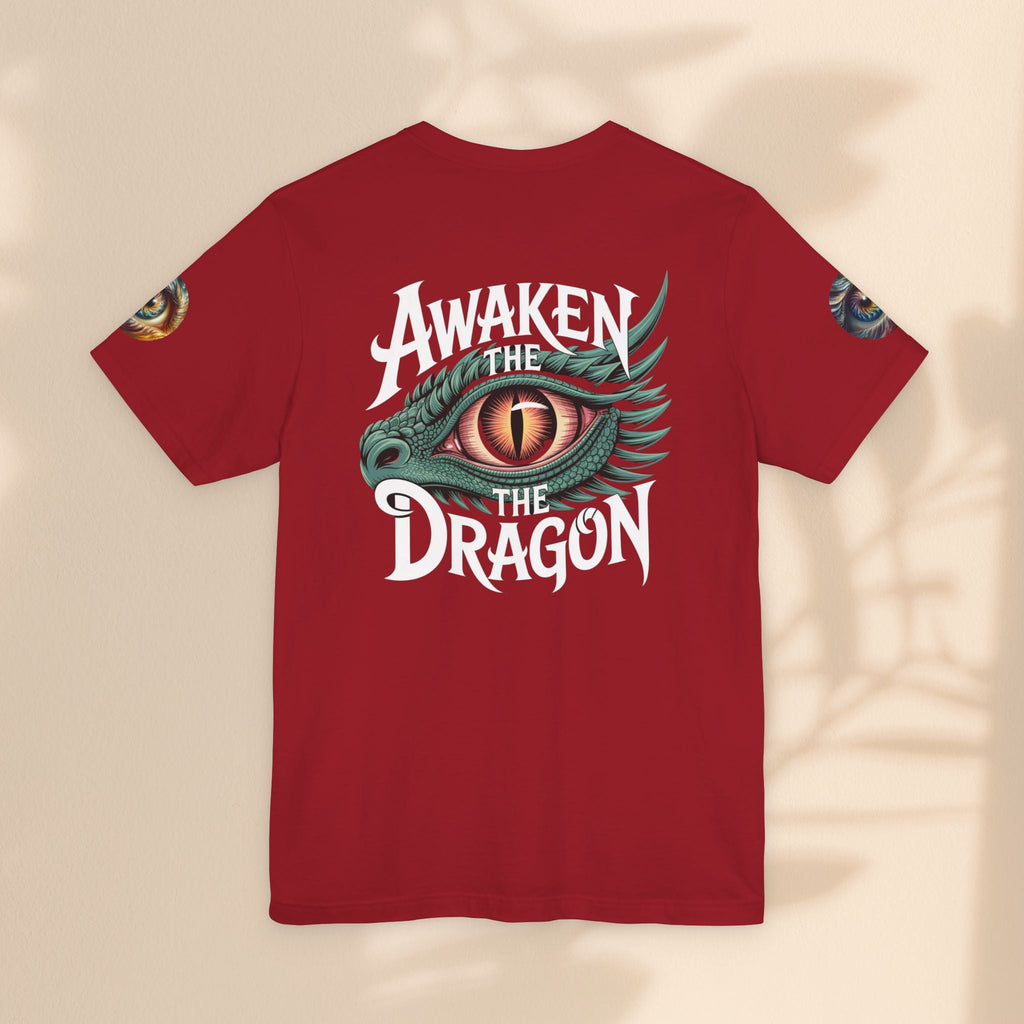 Fantasy Awaken The Dragon Graphic Tee, Unisex Short Sleeve Shirt, Gift for Dragon Lovers, Fantasy Fan Apparel