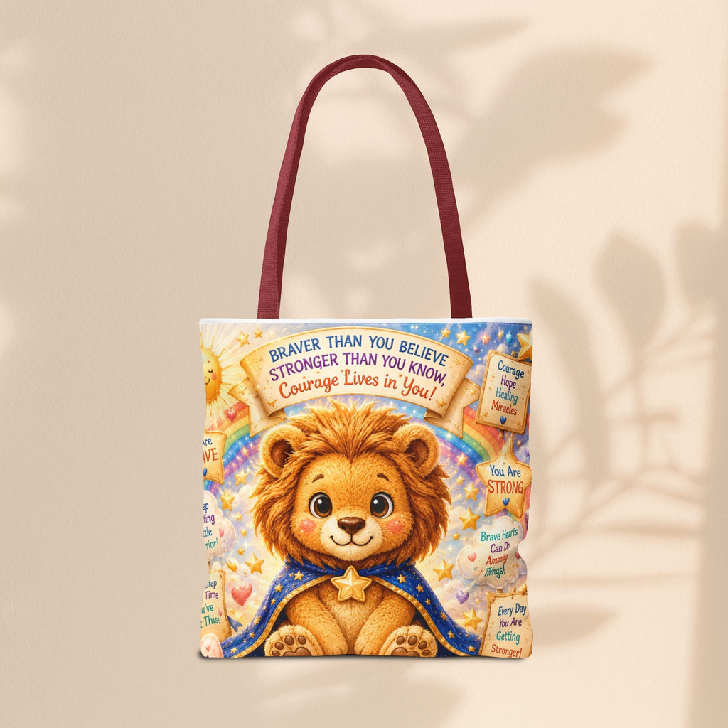 Cute Courage Lion Tote Bag | Brave Buddies™