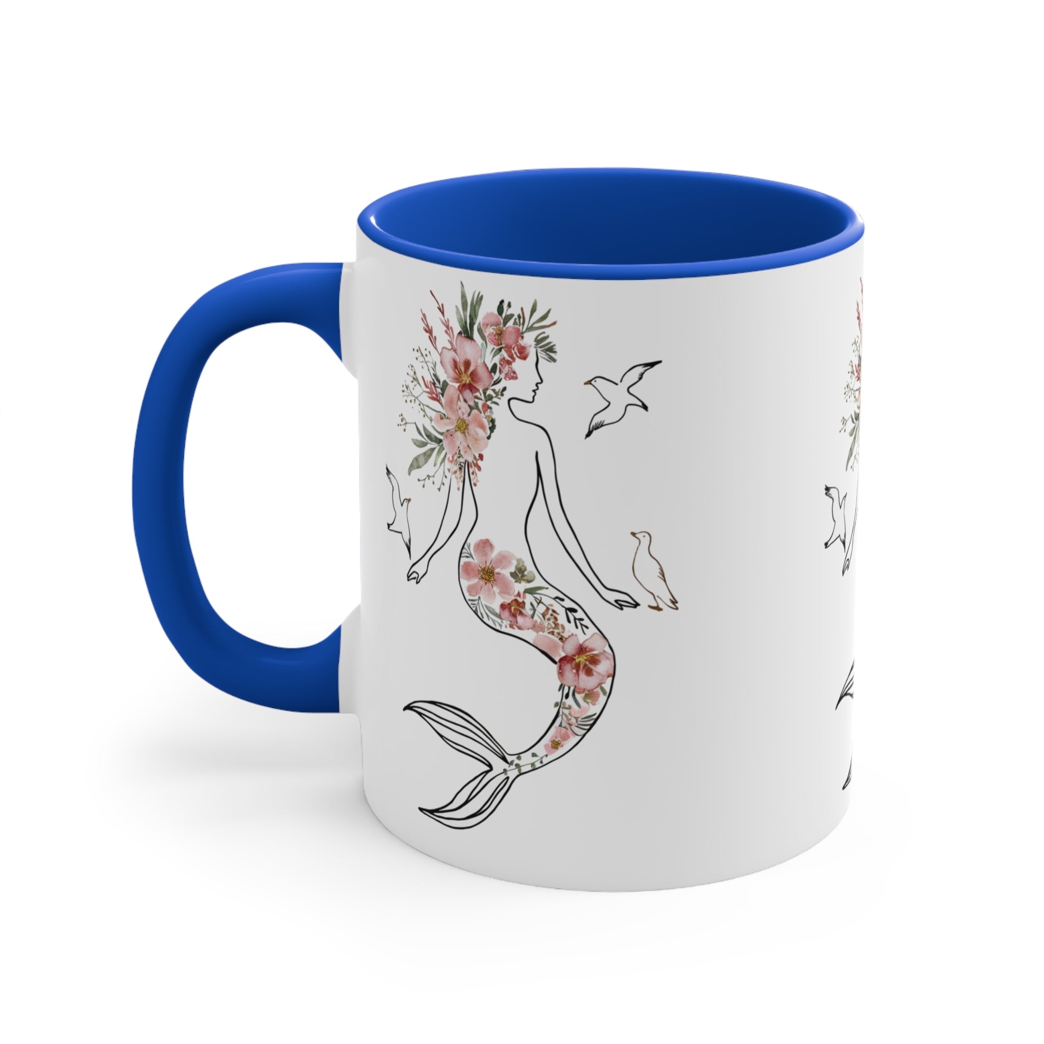 Mermaid Silhouette 11oz Accent Mug – Ocean Gift Cup