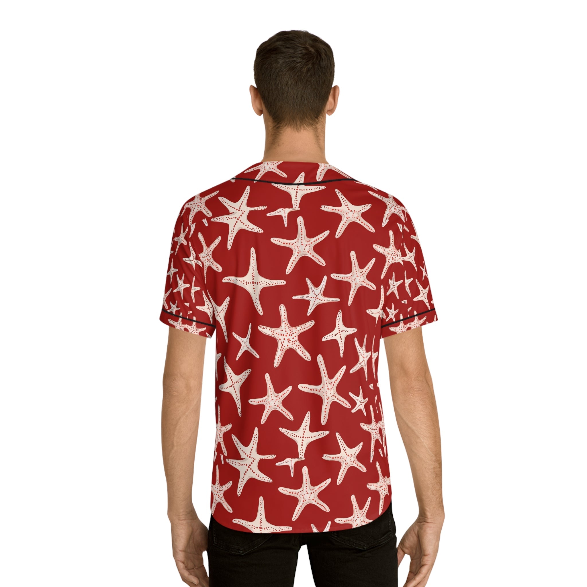 Men's Baseball Jersey  - Red Stars