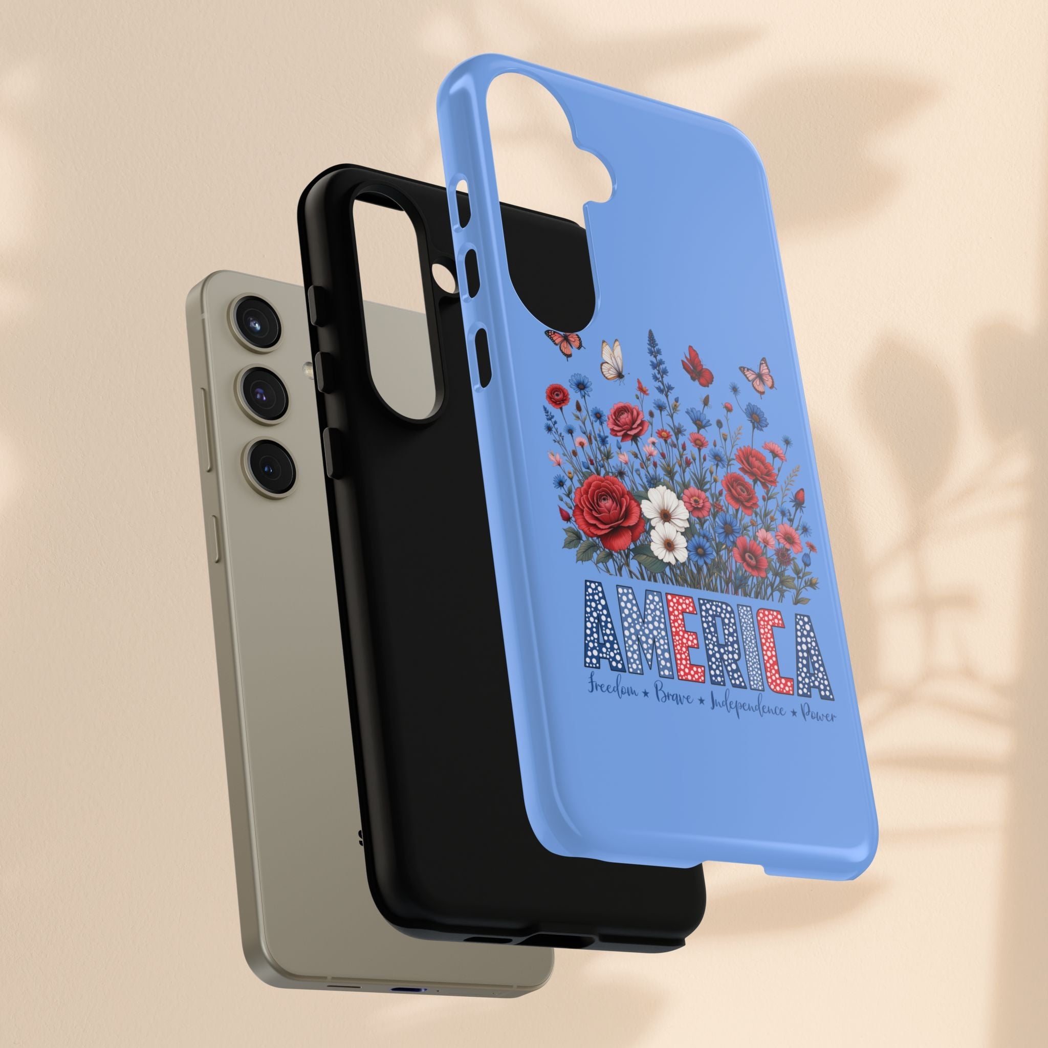 Floral America Phone Case - Tough Cases for Style & Protection