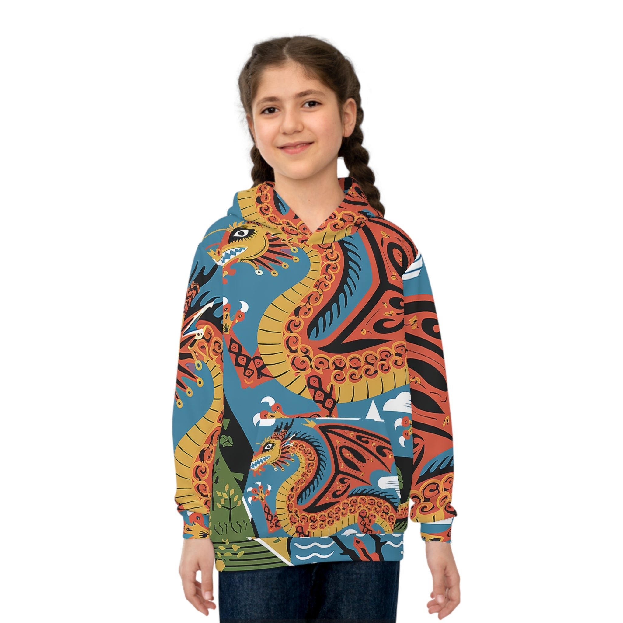 Kids Hoodie - Mexican Dragon Design