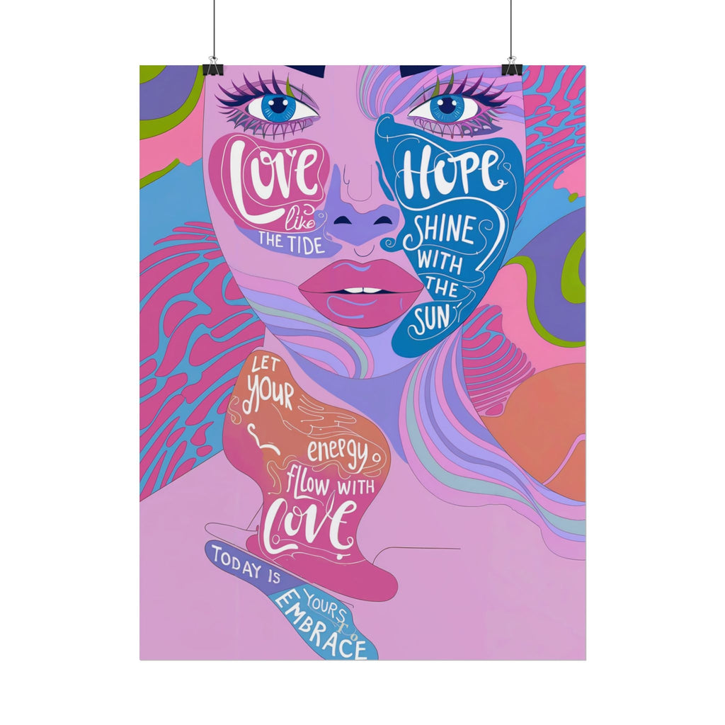 Inspirational Quote Rolled Posters - Colorful Love & Hope Design