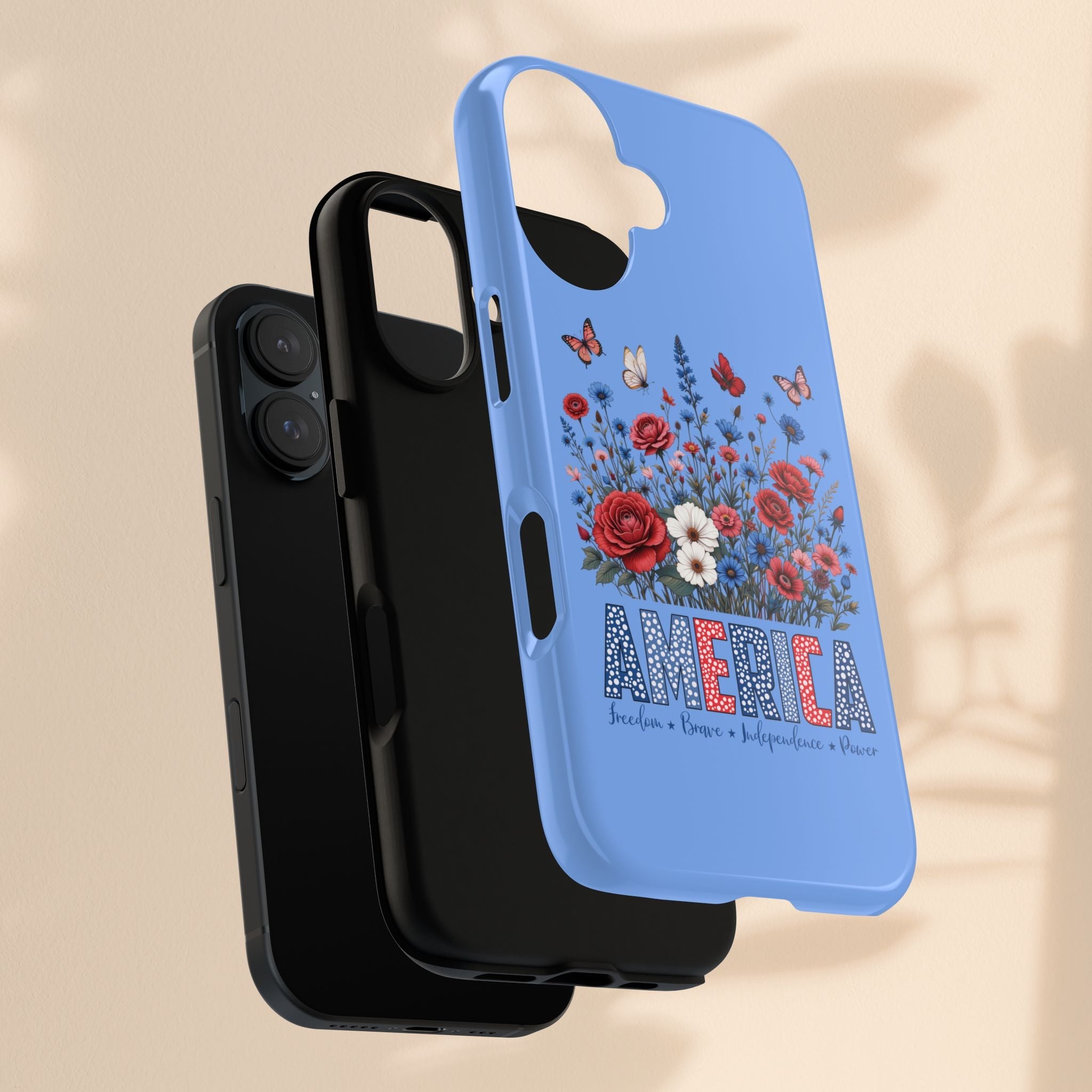 Floral America Phone Case - Tough Cases for Style & Protection