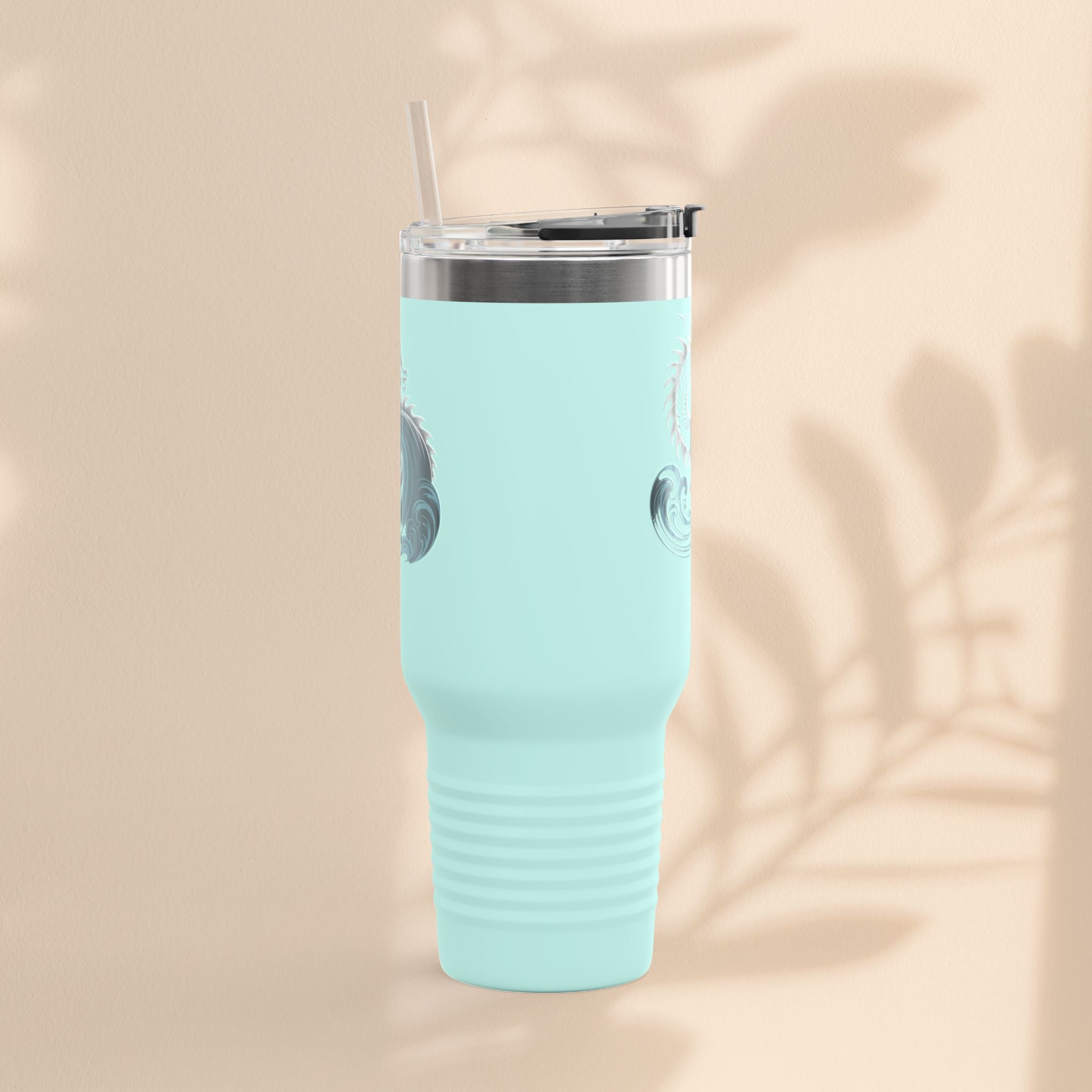 Ocean Waves Insulated Travel Mug, 40oz | Perfect for Outdoor Adventures, Gifts for Travelers, Summer Picnics, Hiking, Coffee Lovers