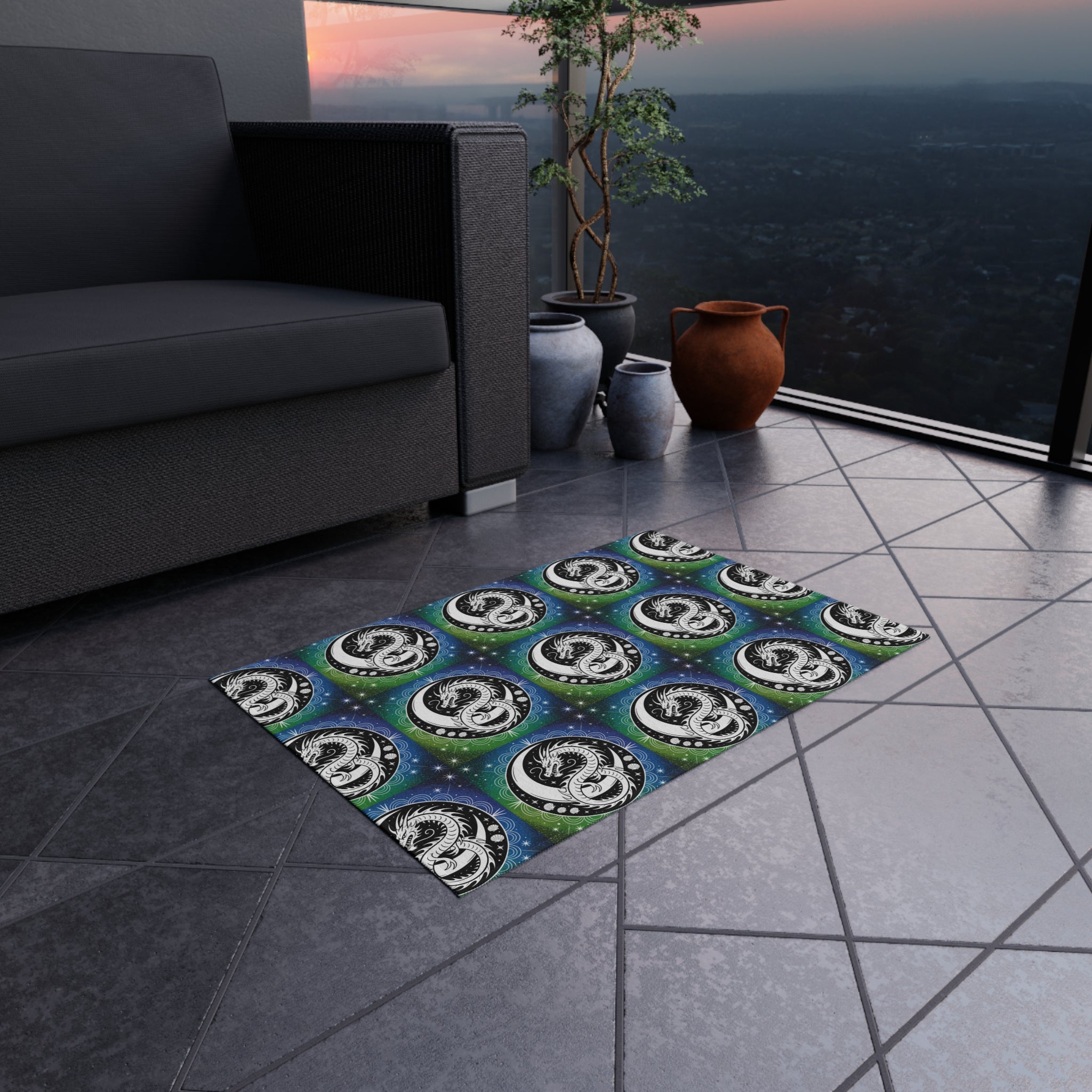Bohemian Dragon Outdoor Rug