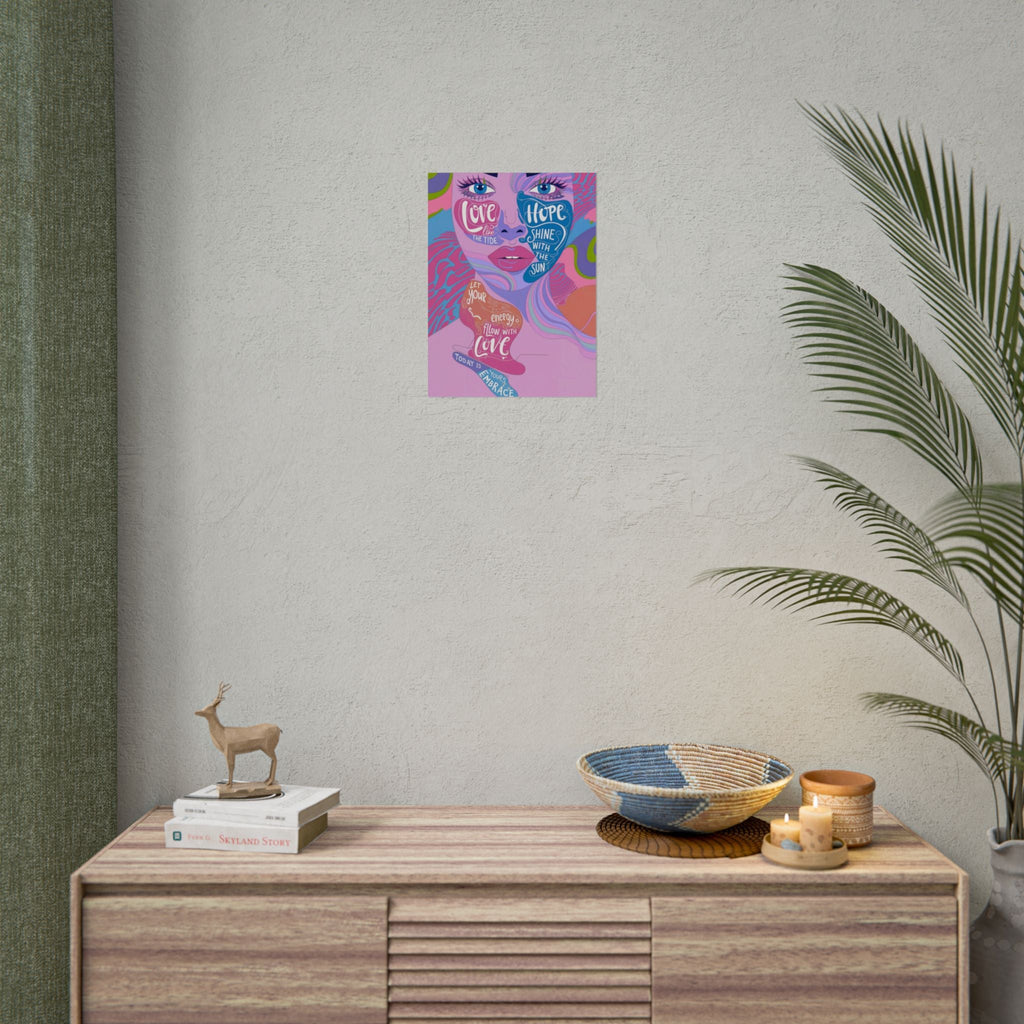 Inspirational Quote Rolled Posters - Colorful Love & Hope Design