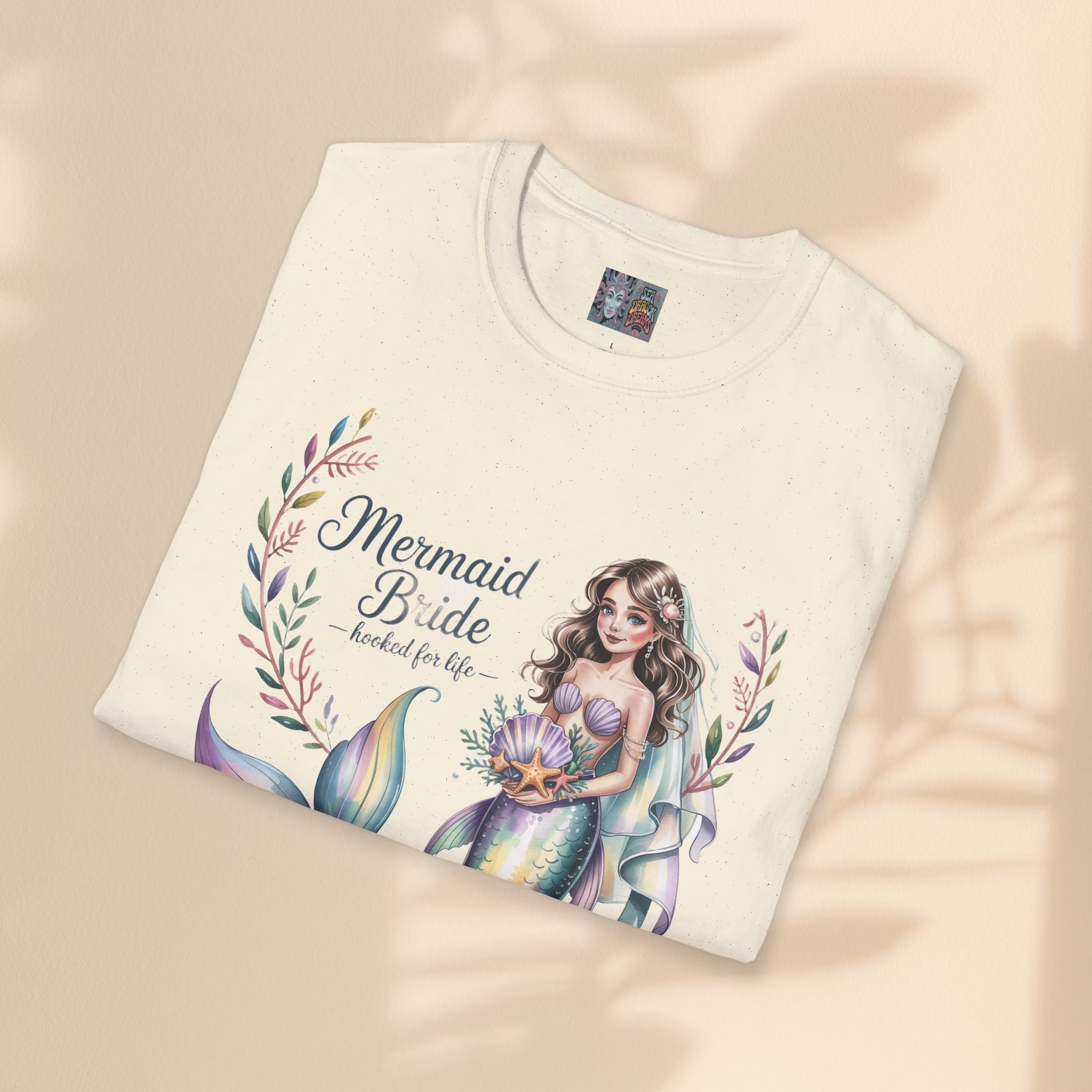 Mermaid Bride T-Shirt, Bridal Party Shirt, Destination Wedding Attire, Beach Wedding Gift, Under the Sea Themed Shirt