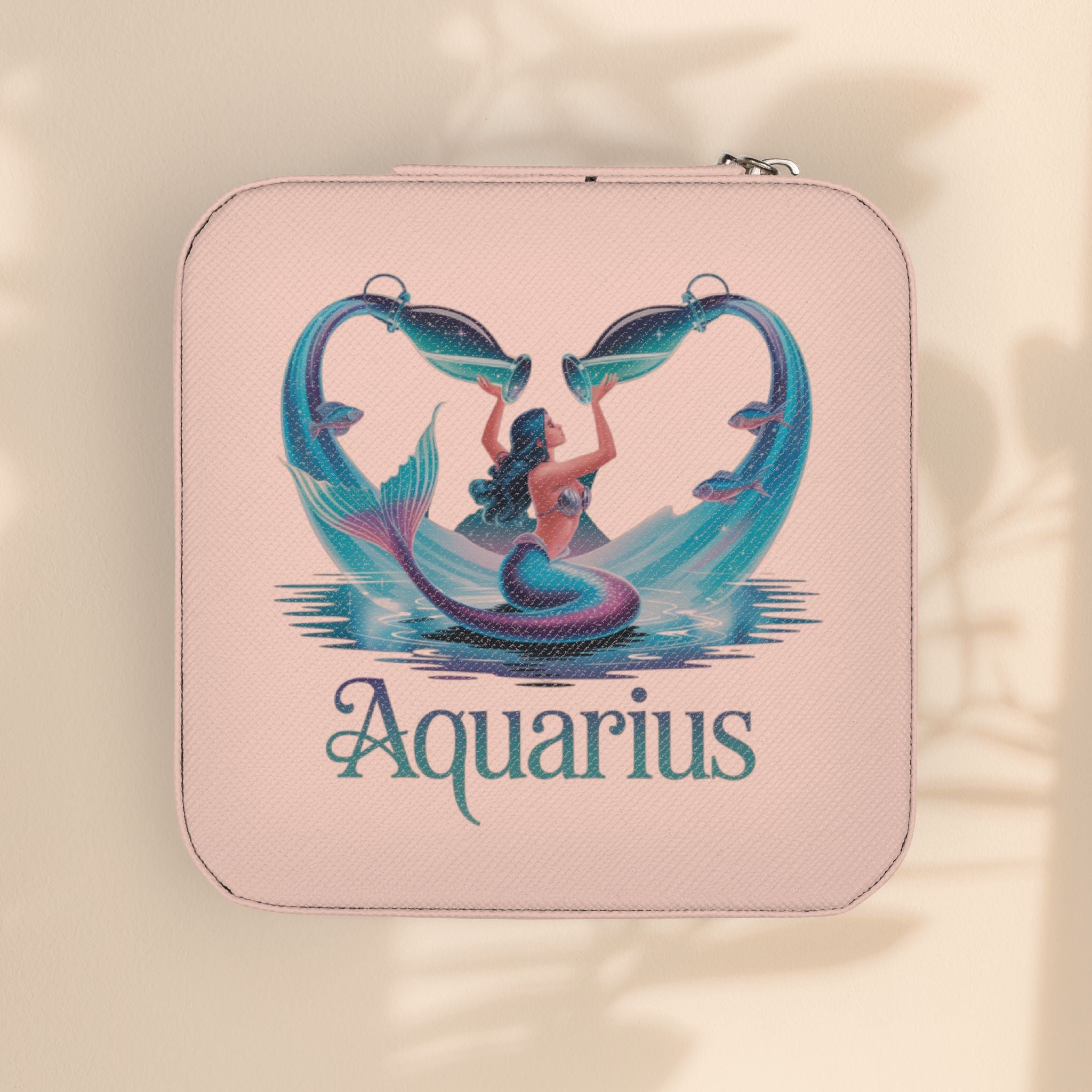 Aquarius Jewelry Travel Case — Compact Zodiac Travel Jewelry Organizer