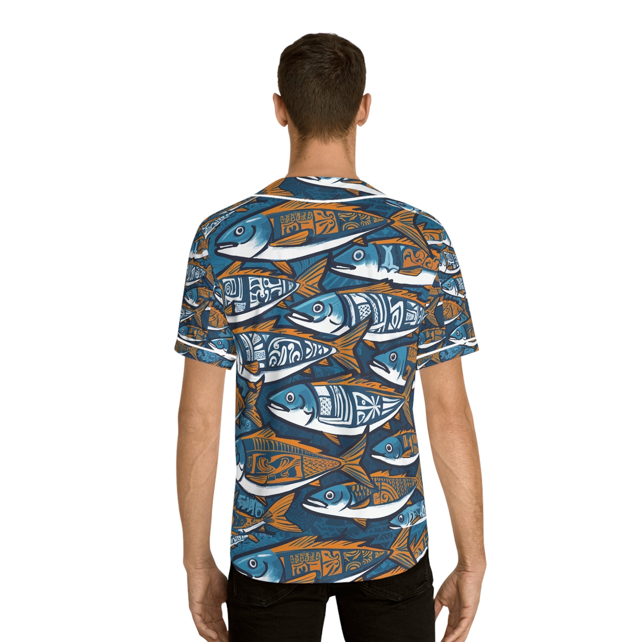 Men's Baseball Jersey - Fishing Line