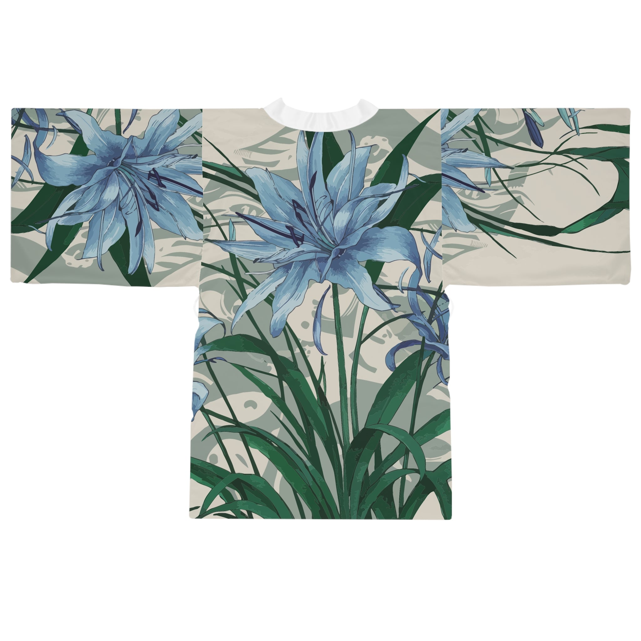 Long Sleeve Kimono Robe - African Lily