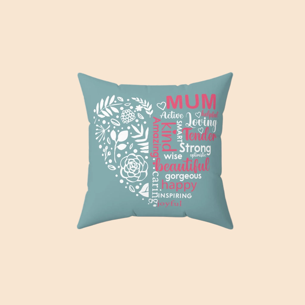 Inspirational Love Mum Pillow | Heart-Shaped Décor for Mother's Day