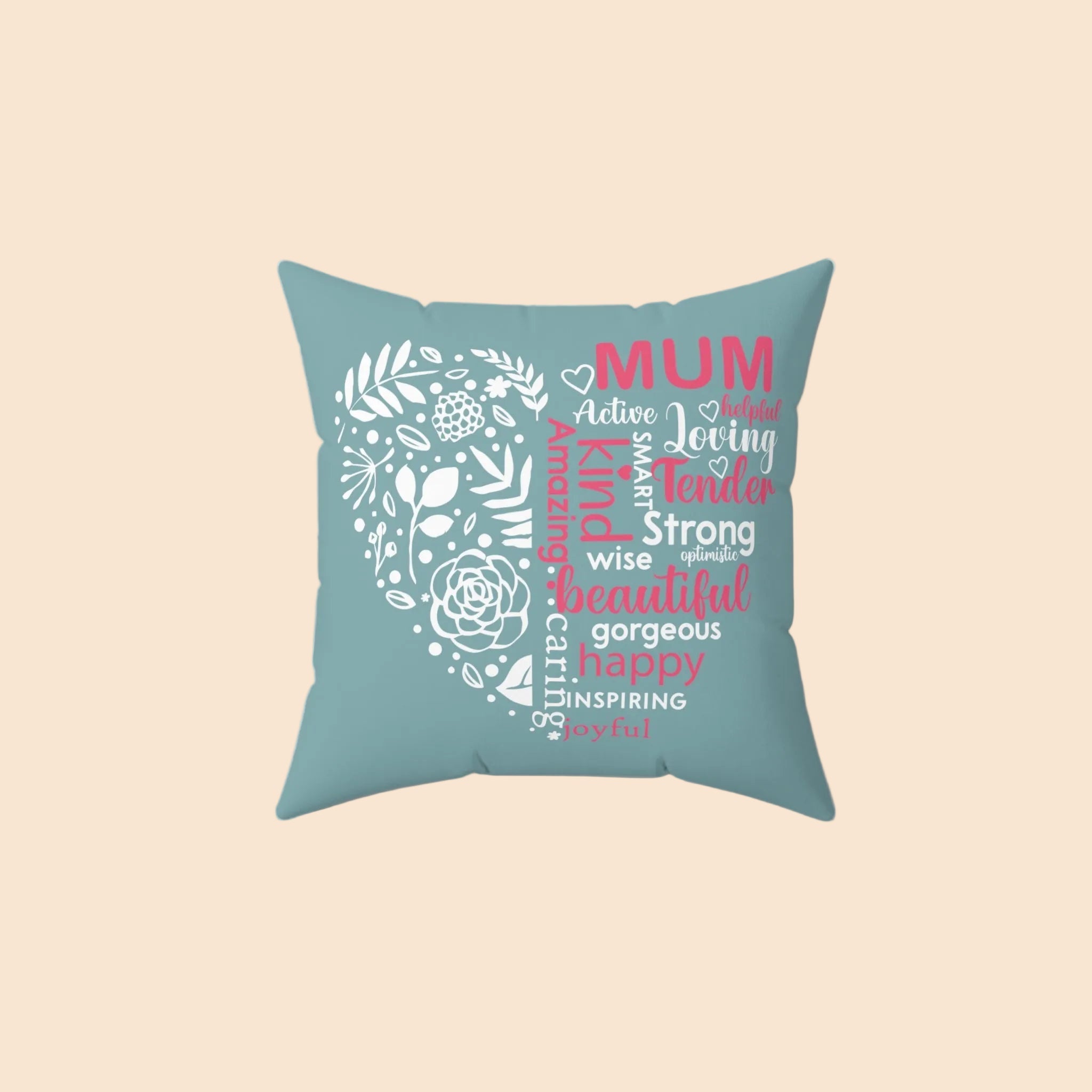 Inspirational Love Mum Pillow | Heart-Shaped Décor for Mother's Day