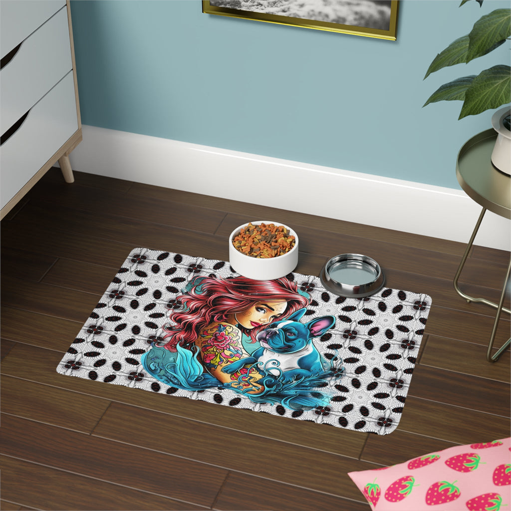 French Bulldog Pet Food Mat | Non-Slip Feeding Mat