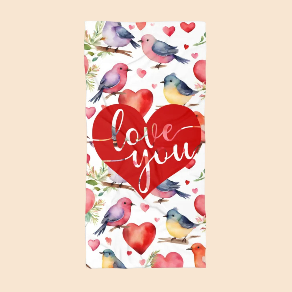 Love Bird Beach Towel