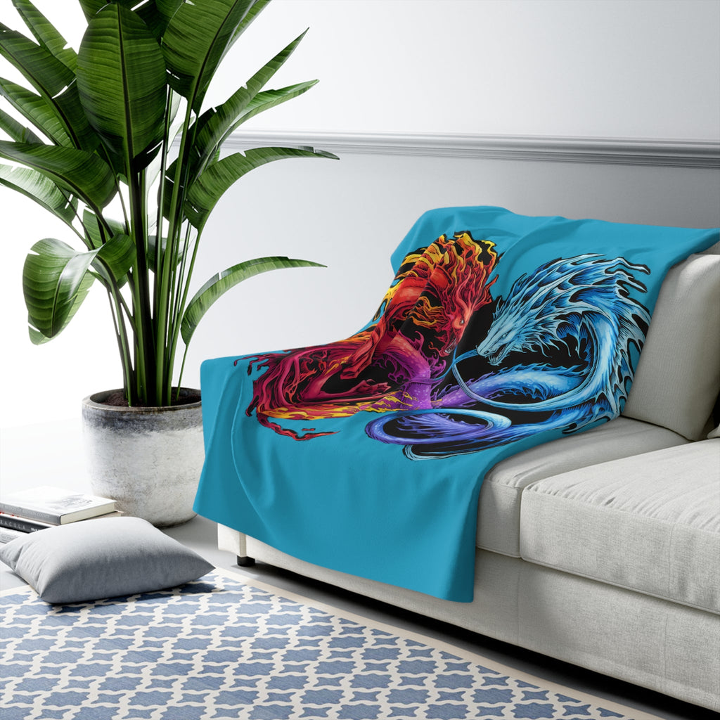 Dragons Infinity Sherpa Fleece Blanket – Cozy Throw for Fantasy Lovers