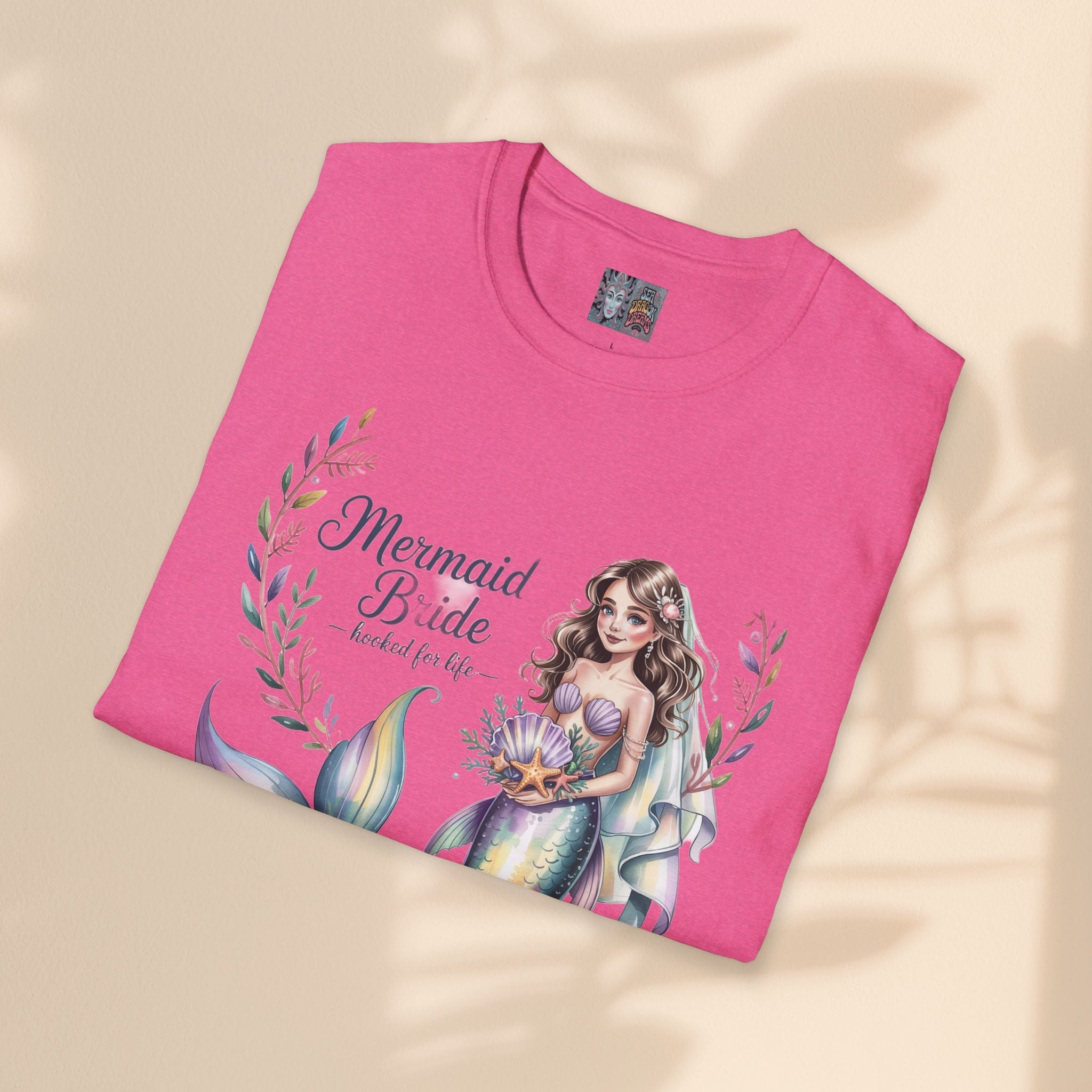 Mermaid Bride T-Shirt, Bridal Party Shirt, Destination Wedding Attire, Beach Wedding Gift, Under the Sea Themed Shirt