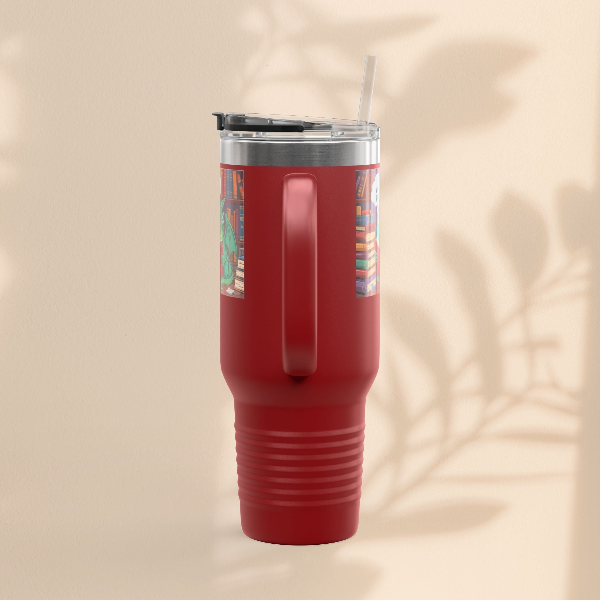 Colorful Insulated Travel Mug, 40oz | How Not To Burn Bridges - It's A Work In Progress - Perfect for Book Lovers, Gifts for Readers