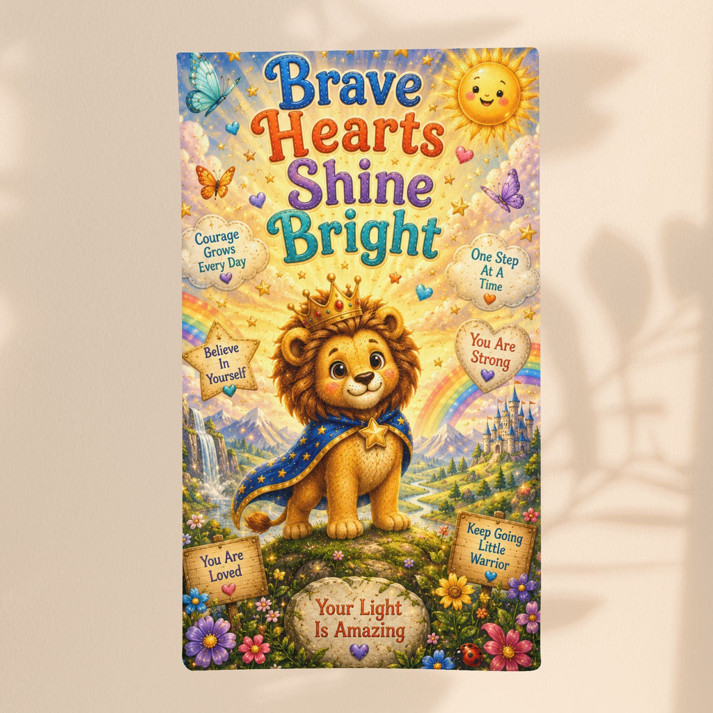 Brave Buddies™ Courage Lion Minky Sleeping Bag | Cozy Kids Sleeping Bag