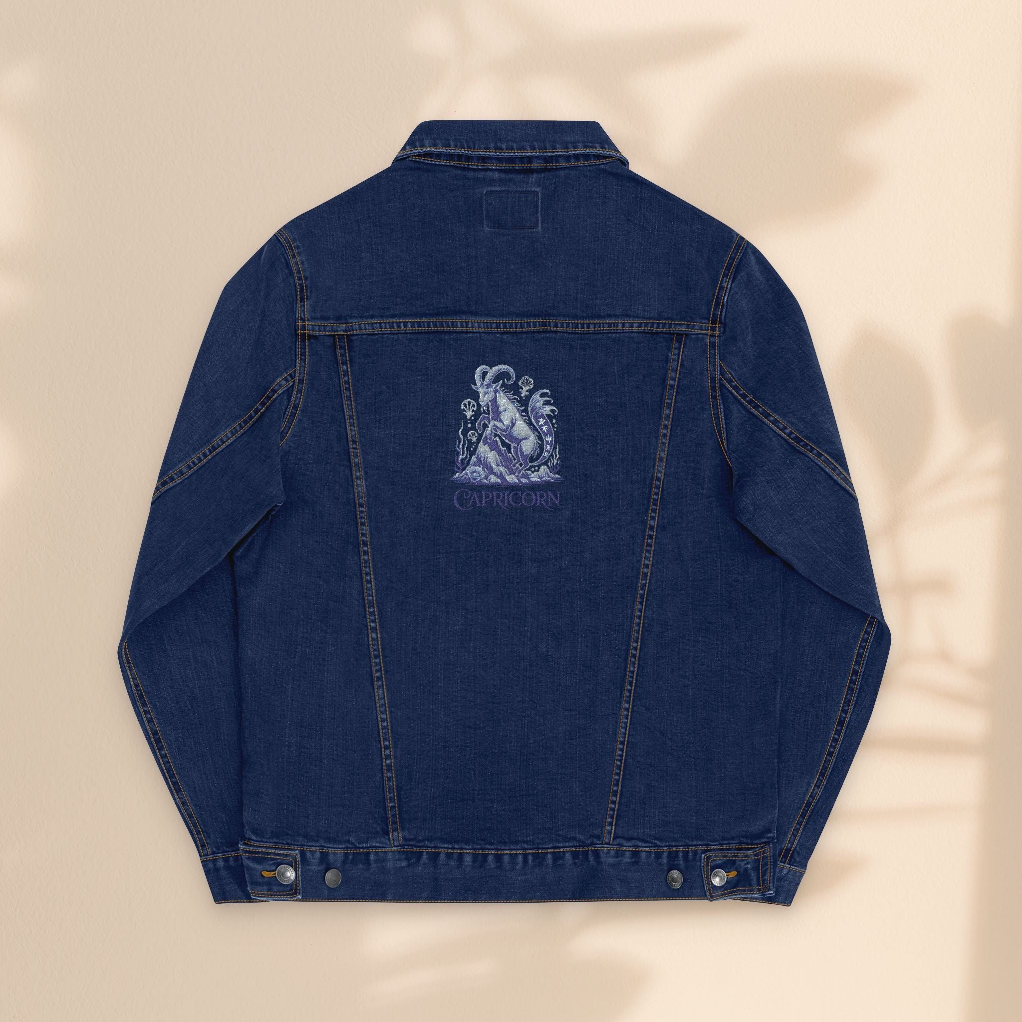Capricorn Embroidery Denim Jacket – Trendy Zodiac Gift