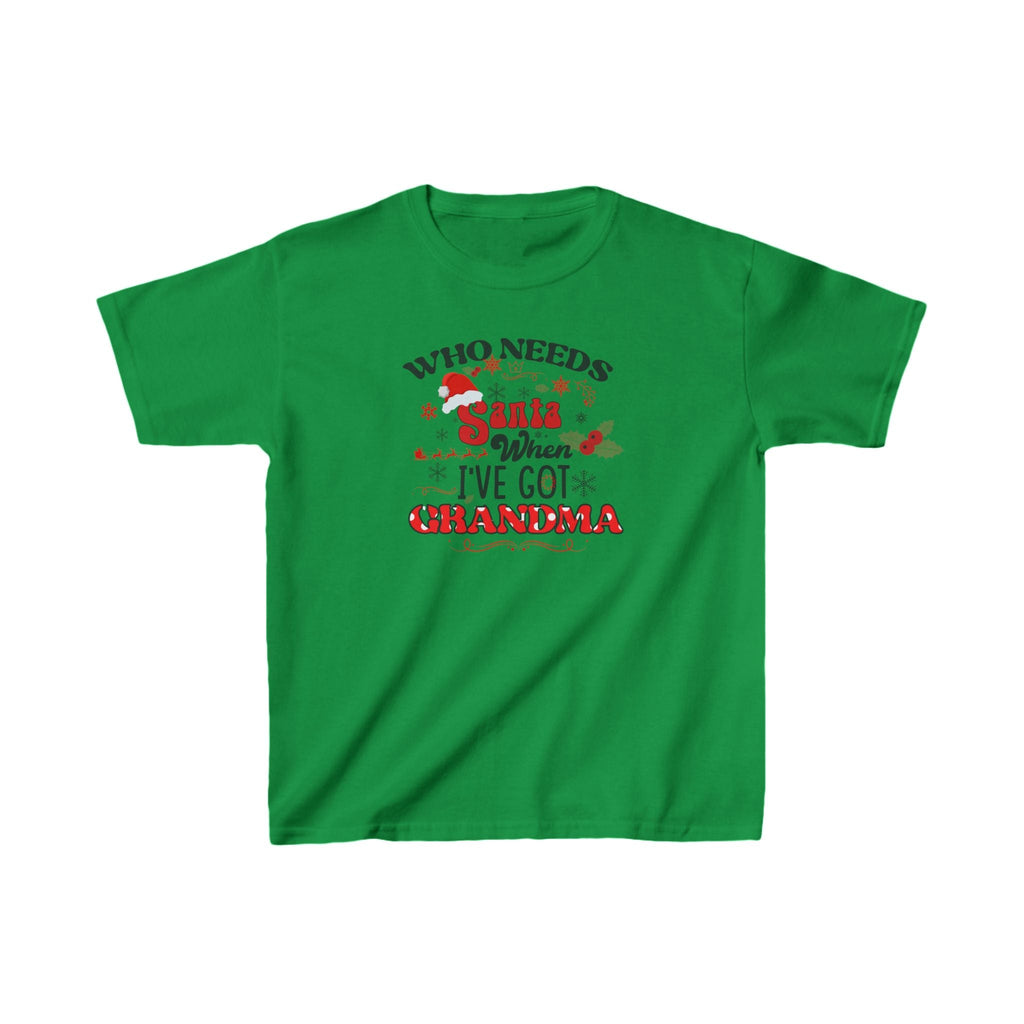 Kids Heavy Cotton™ Tee - Who Needs Santa When I Have Grandma