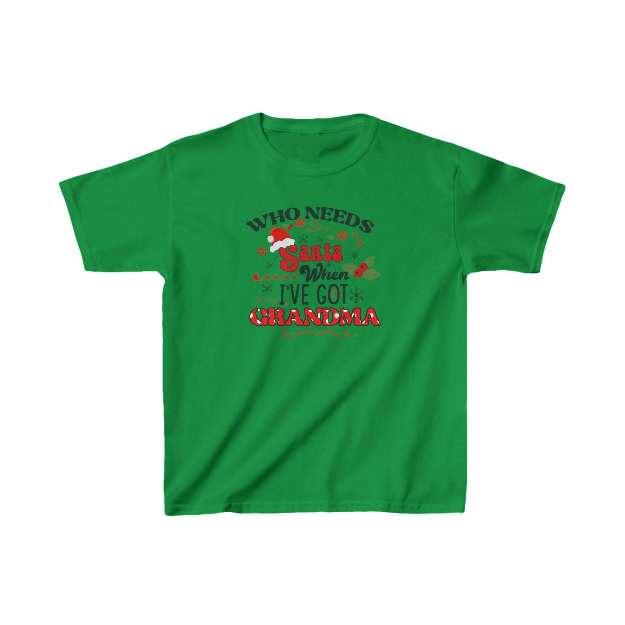 Kids Heavy Cotton™ Tee - Who Needs Santa When I Have Grandma