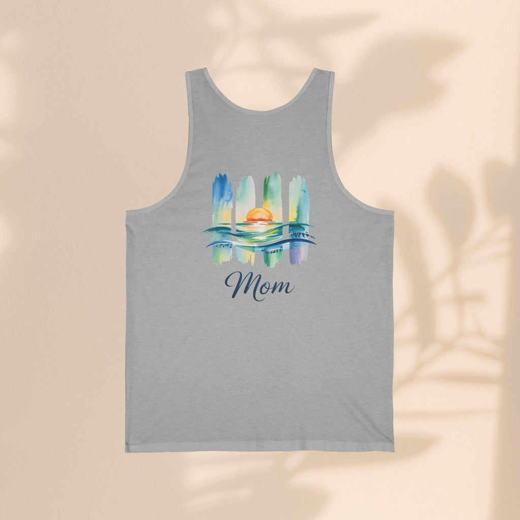 Mom Sunset Jersey Tank - Perfect Gift for Mother's Day & Summer