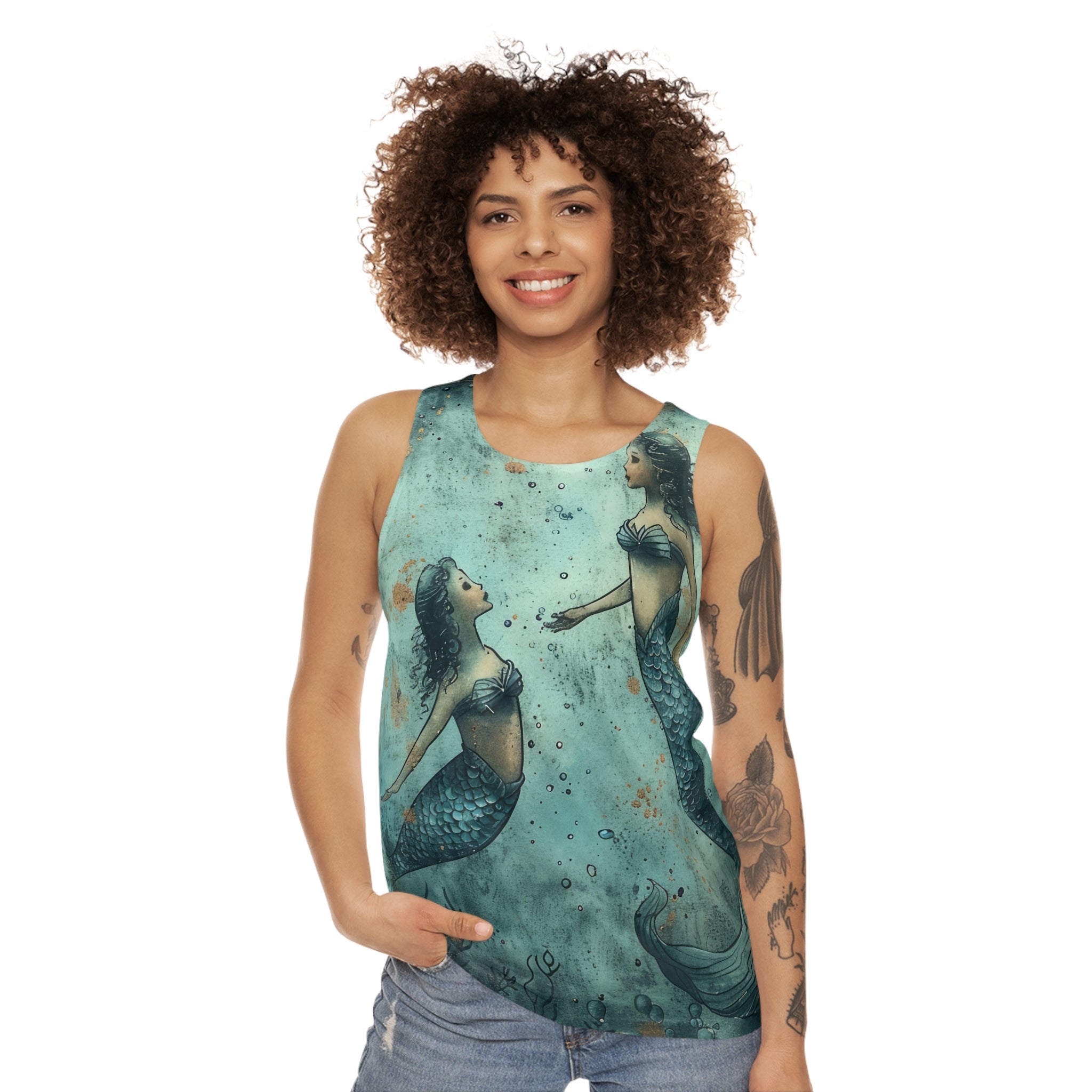Enchanting Mermaid Tank Top - Ocean-Inspired Summer Apparel