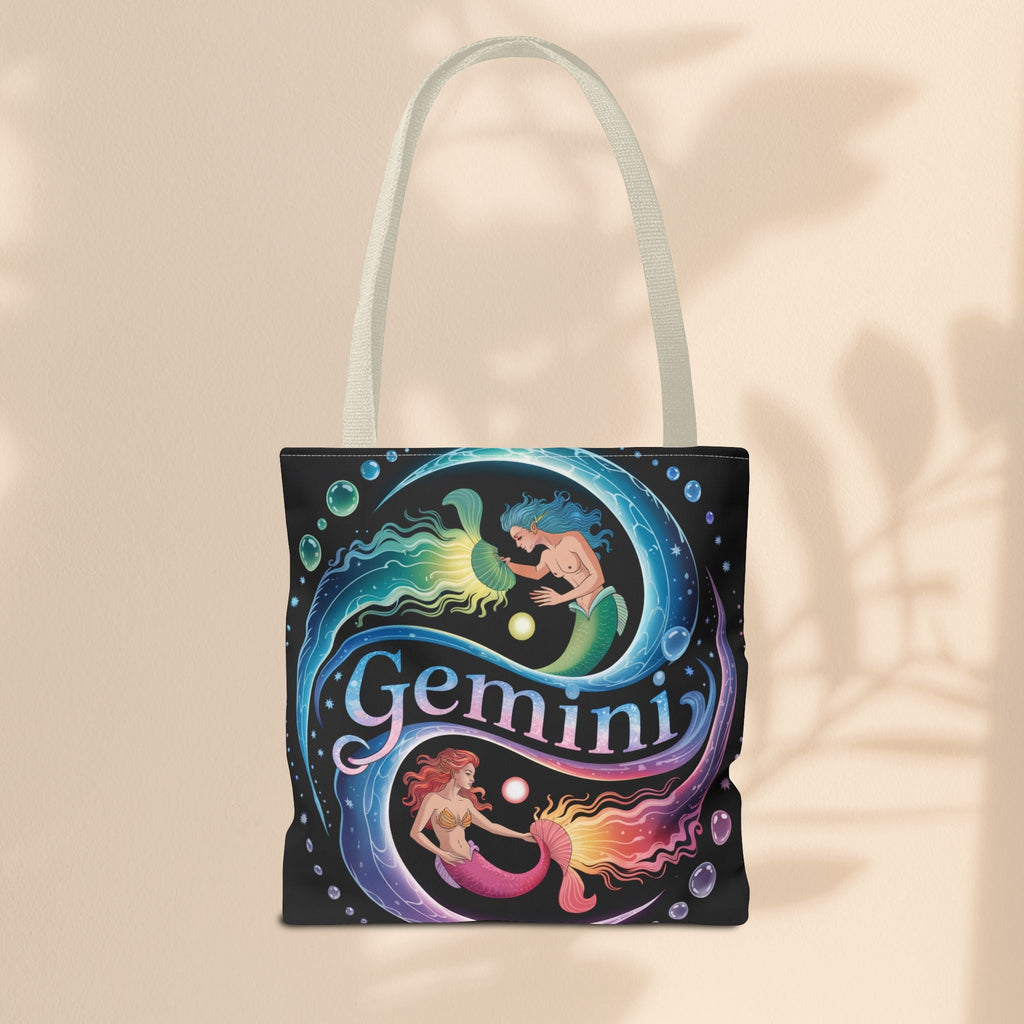 Gemini Zodiac Tote Bag - Colorful Astrology Bag, Gift for Astrology Lovers, AOP Tote for Geminis, Horoscope Design, Birthday Gift
