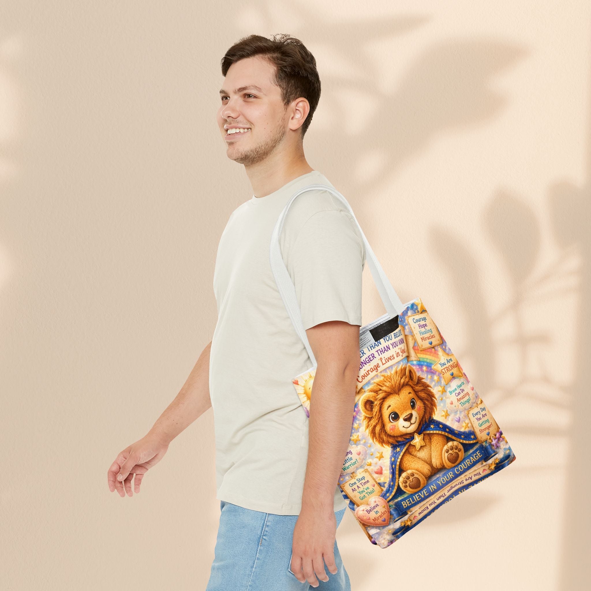 Cute Courage Lion Tote Bag | Brave Buddies™