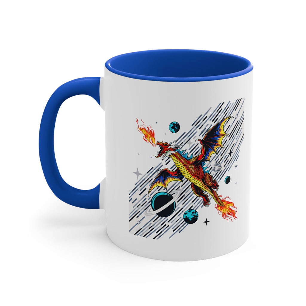Galaxy Dragon Power 11oz Accent Mug – Fantasy Gift