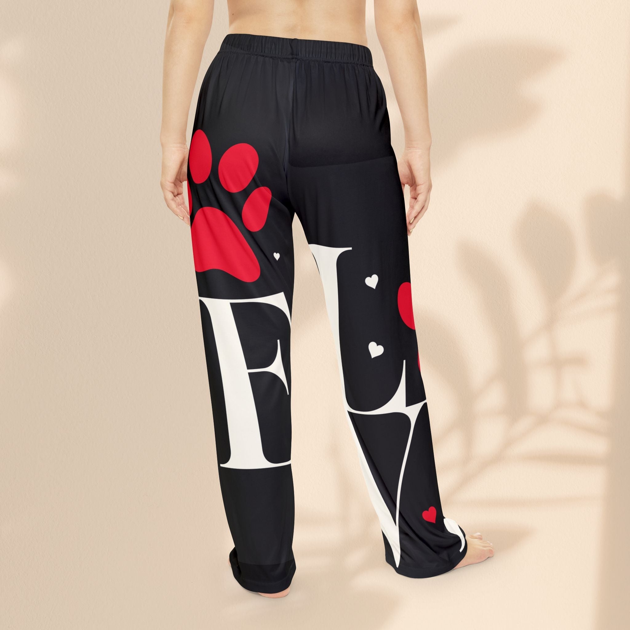 Cozy 'Love' Women's Pajama Pants, Perfect for Pet Lovers, Sleepwear, Relaxation, Gifts, Valentine's Day, Home Comfort