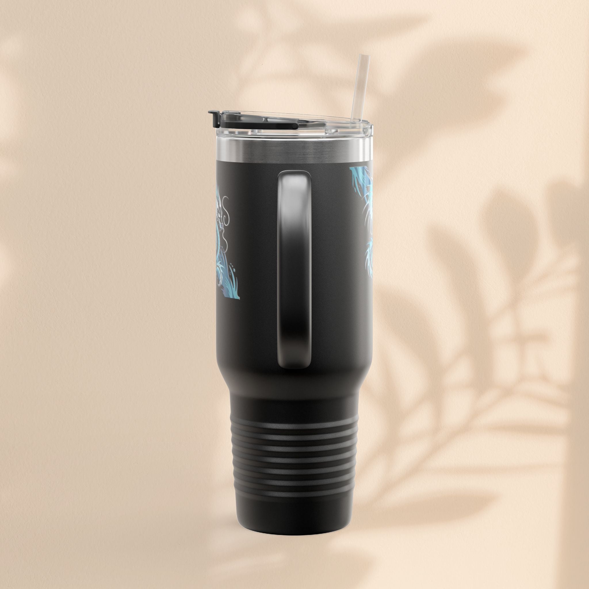Bold Dragon Insulated Travel Mug, 40oz – Adventure, Road Trips, Unique Gift, Eco-Friendly Drinkware, Hot & Cold Beverages