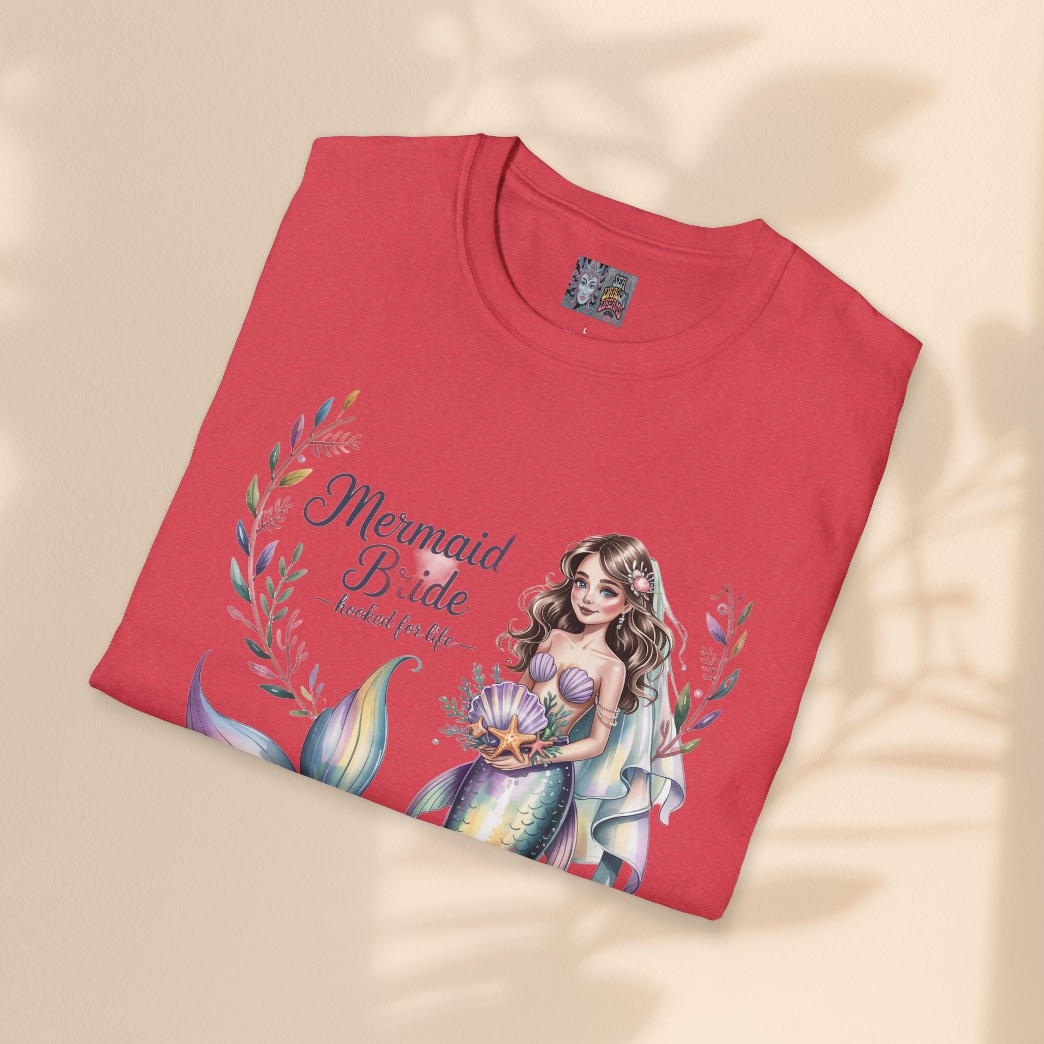 Mermaid Bride T-Shirt, Bridal Party Shirt, Destination Wedding Attire, Beach Wedding Gift, Under the Sea Themed Shirt