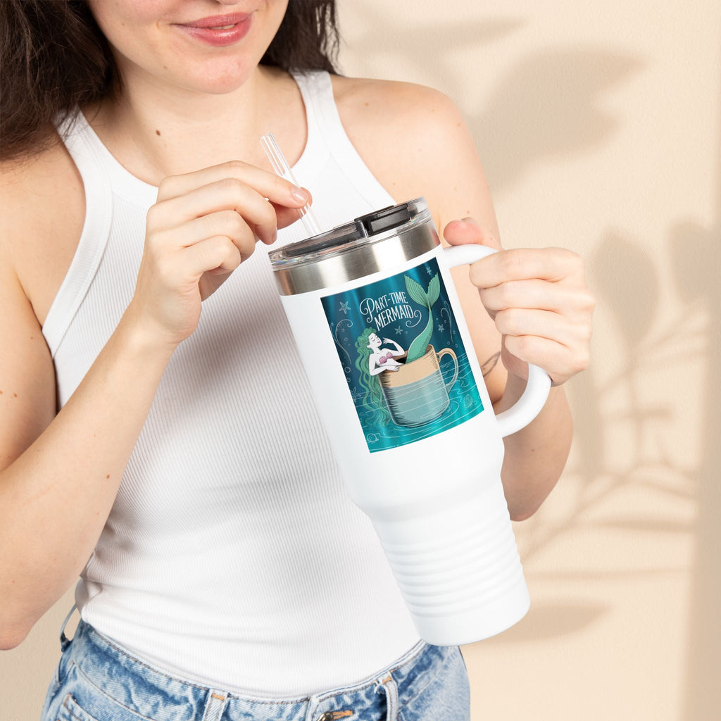 Charming Mermaid Insulated Travel Mug, 40oz - Perfect for Road Trips, Beach Days, and Gifts for Ocean Lovers, Travel Mug, Unique [...]