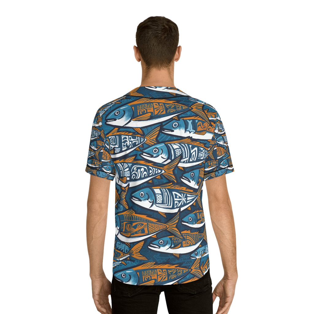 Men's Baseball Jersey - Fishing Line
