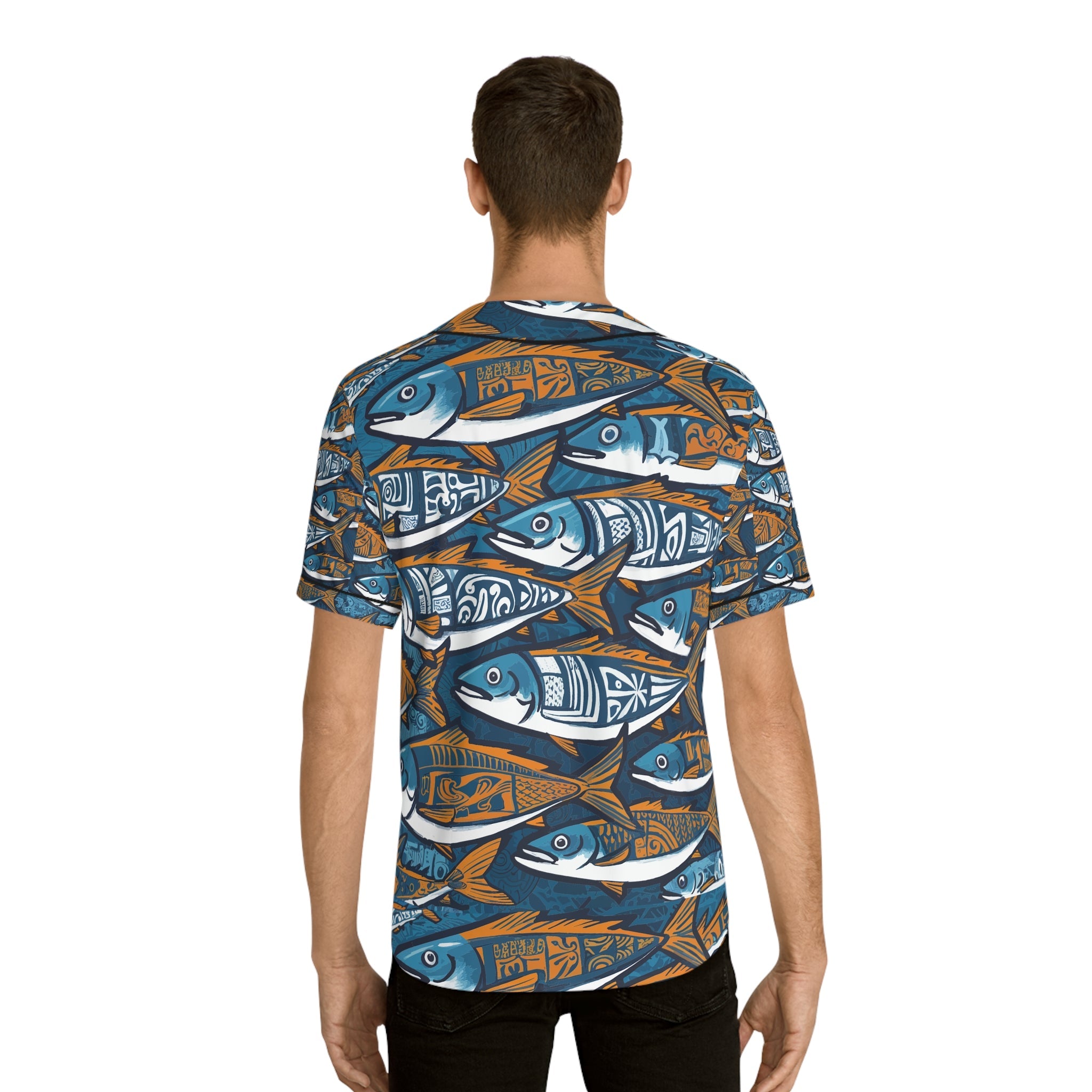 Men's Baseball Jersey - Fishing Line