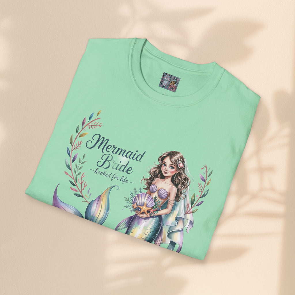 Mermaid Bride T-Shirt, Bridal Party Shirt, Destination Wedding Attire, Beach Wedding Gift, Under the Sea Themed Shirt