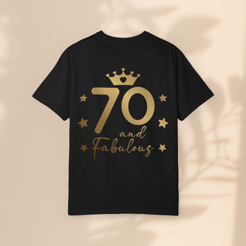 70 and Fabulous Unisex Garment-Dyed T-shirt | Birthday Celebration Tee, Gift for 70th Birthday, Vintage Style Shirt, Fun Party Wear, [...]
