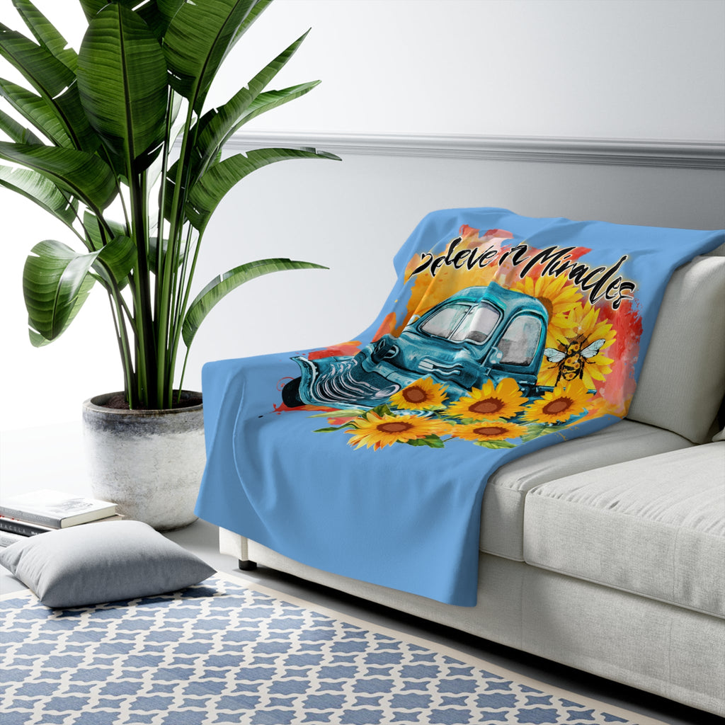 Believe in Miracles Sherpa Fleece Blanket